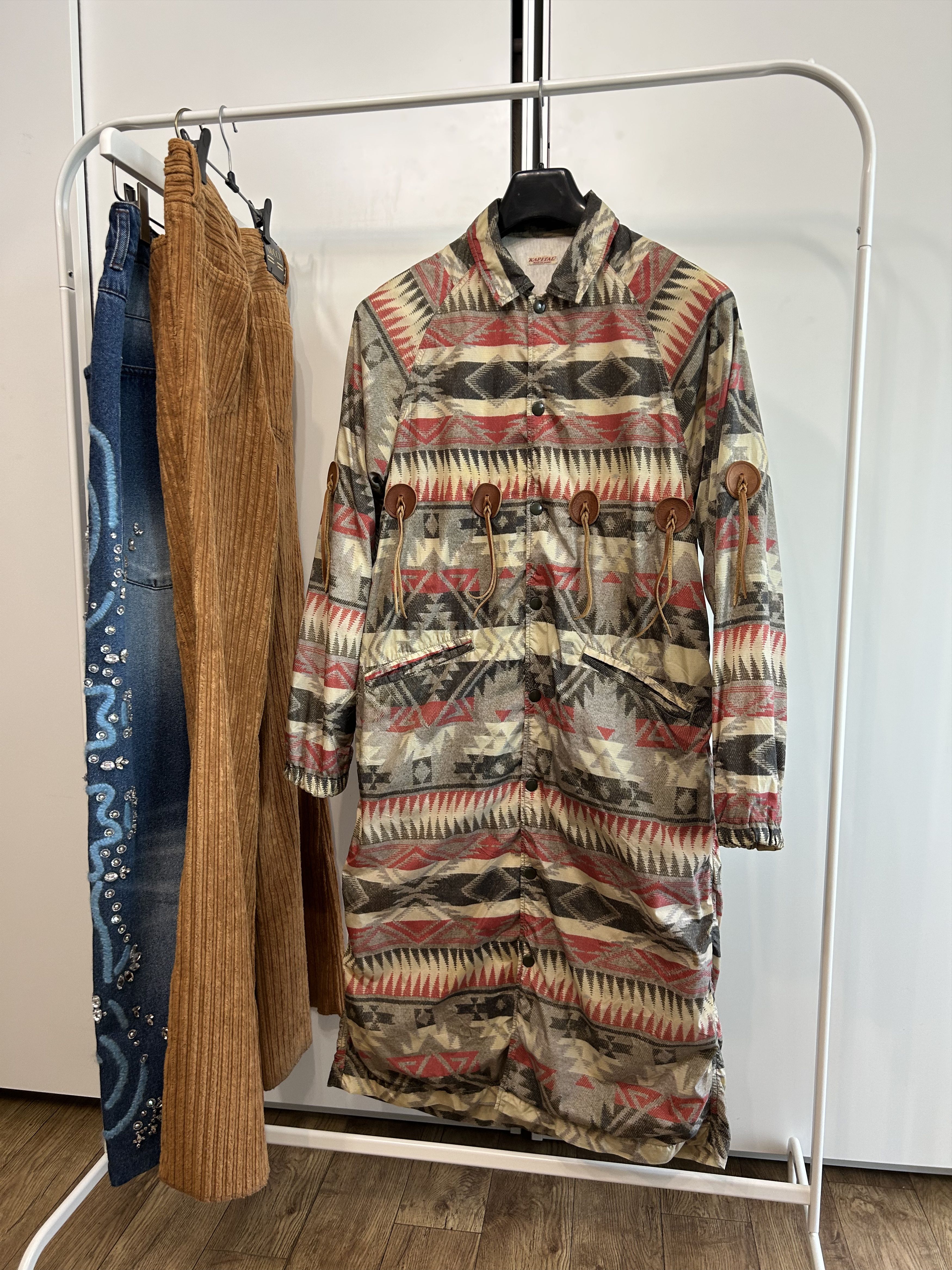 Kapital KAPITAL Southwestern Leather-Trimmed Coat Size US M / EU 48-50 / 2 - 1 Thumbnail