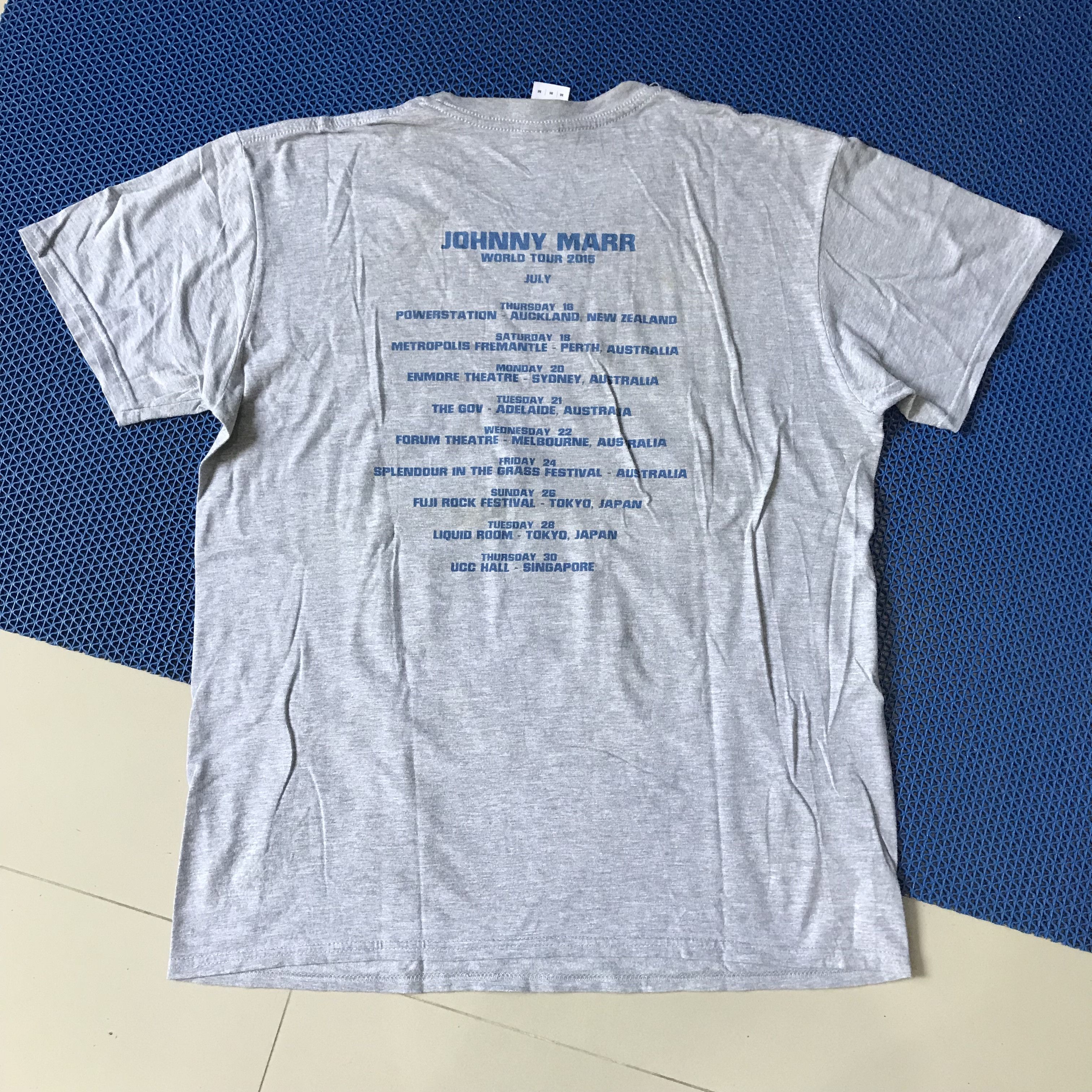 Band Tees johnny marr the smiths Playland World Tour Grey t-shirt tee Size US M / EU 48-50 / 2 - 9 Thumbnail