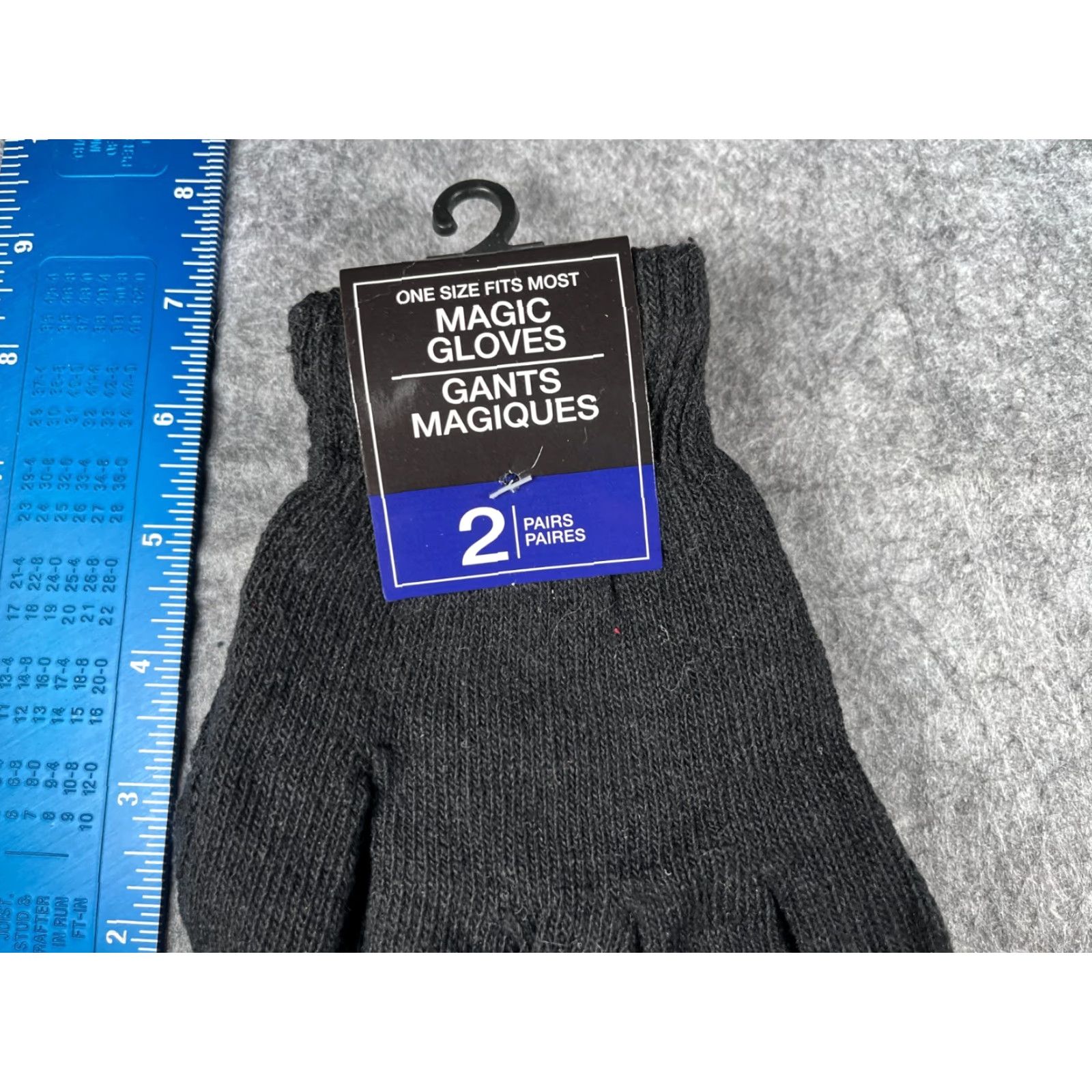 Vintage Magic Gloves One Size Black Polyester Blend Winter Ski NEW Adult Unbranded Wrist Glove Warm 2 Pack Size ONE SIZE - 3 Thumbnail