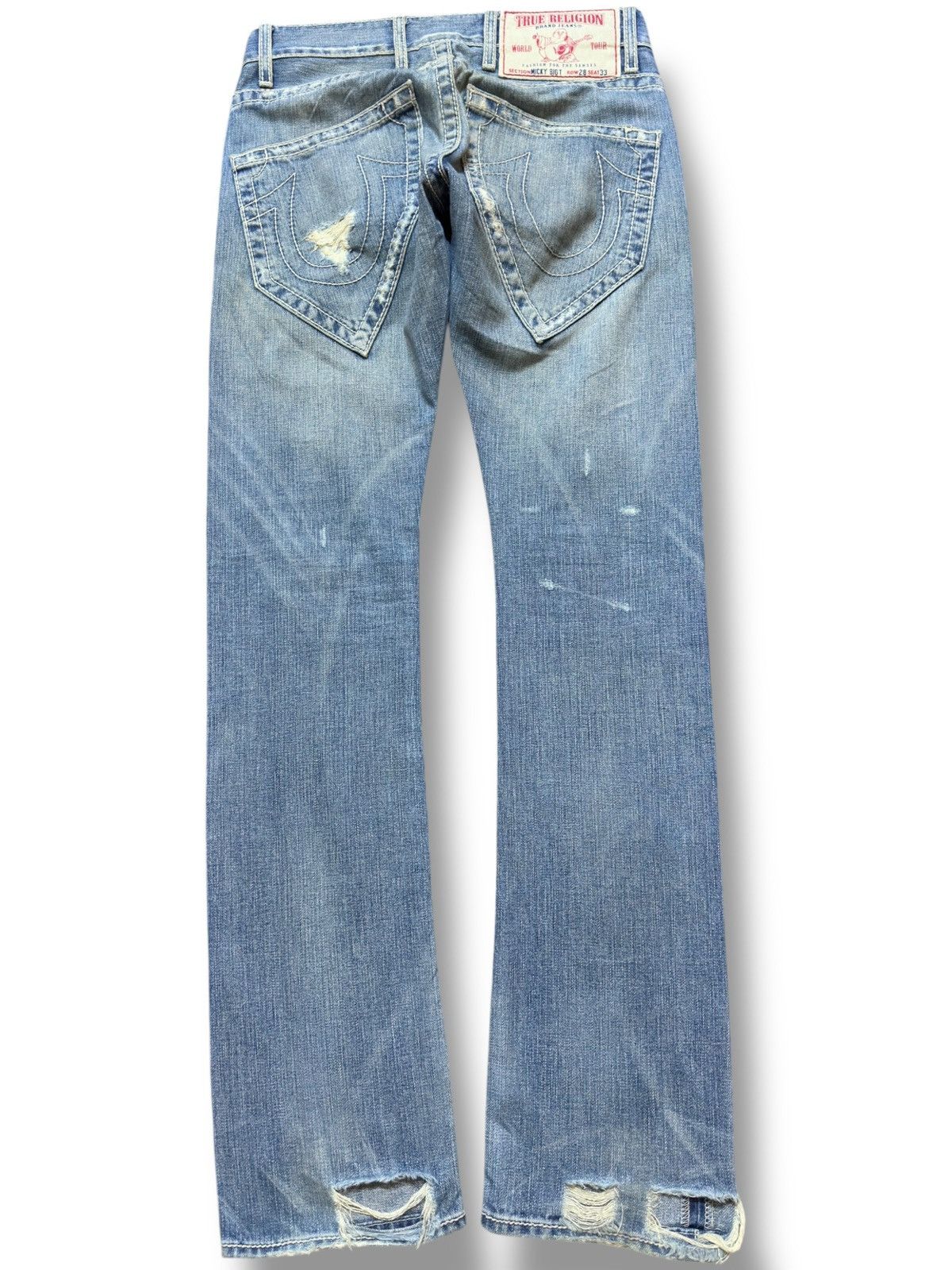 True Religion Vintage True Religion Micky Big T Curve Leg Faded Denim Size US 31 - 4 Thumbnail