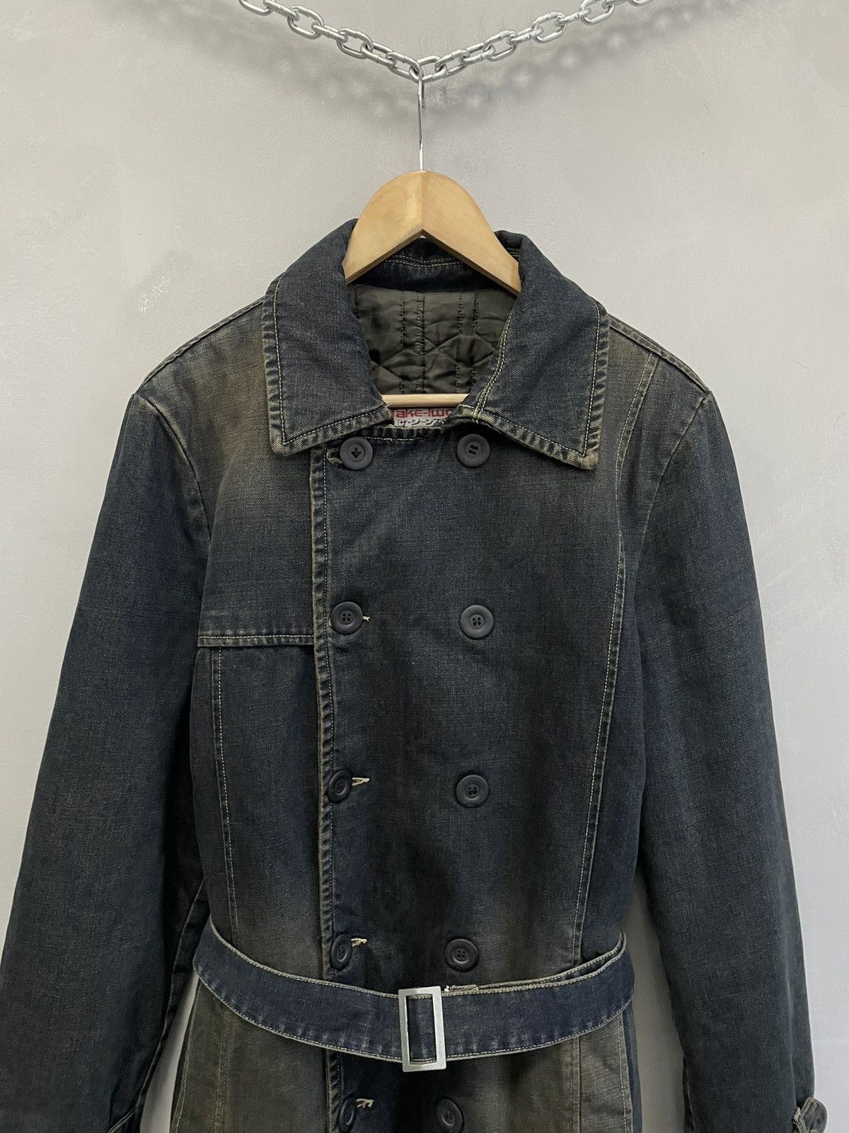 Diesel Double breasted distressed denim jacket hype retro vibe y2k Size US M / EU 48-50 / 2 - 2 Thumbnail