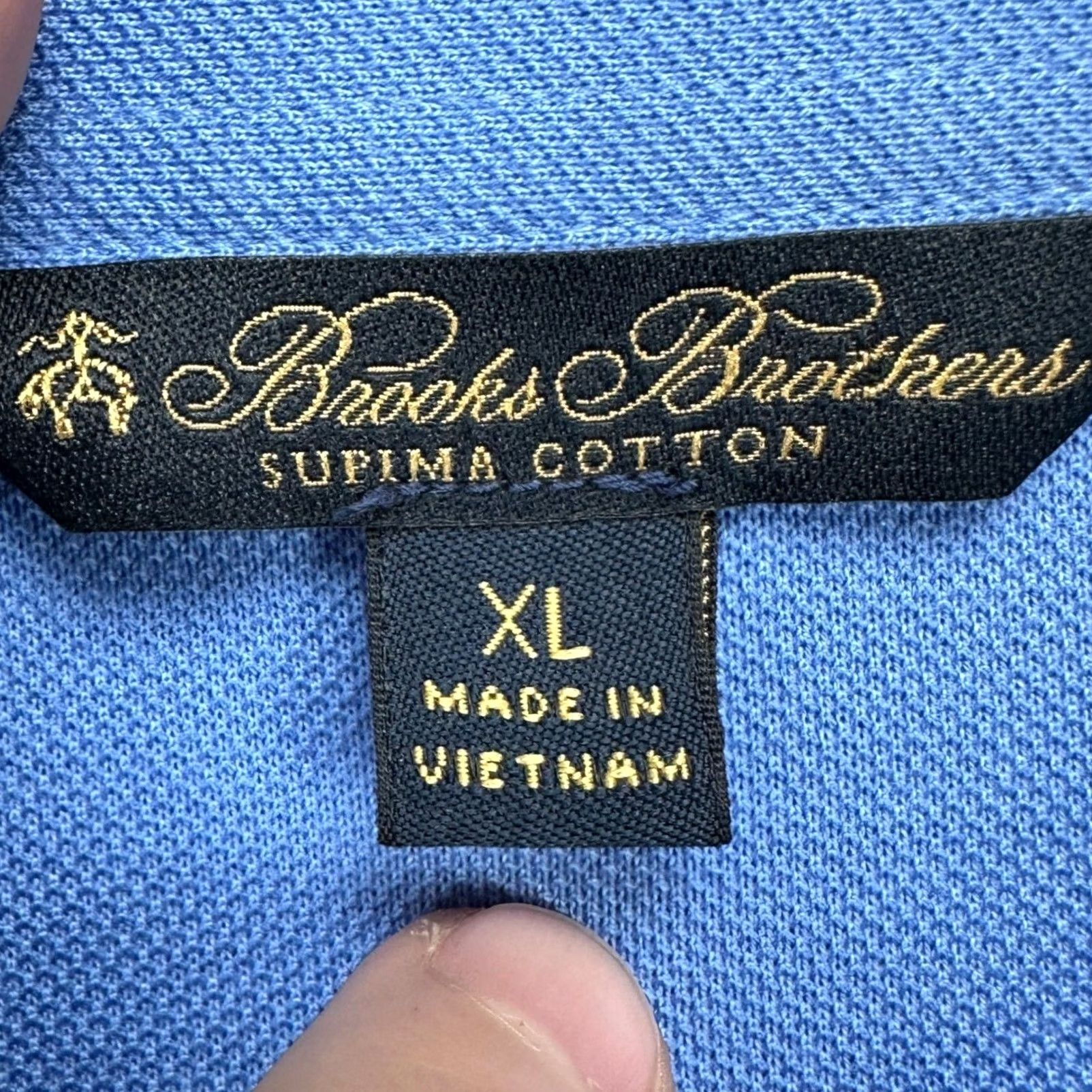 Brooks Brothers Brooks Brothers Polo Shirt XL Adult Mens Light Blue Rugby Supima Cotton Short Sleeve Collared Casual Shirt Breathsable Size US XL / EU 56 / 4 - 5 Thumbnail