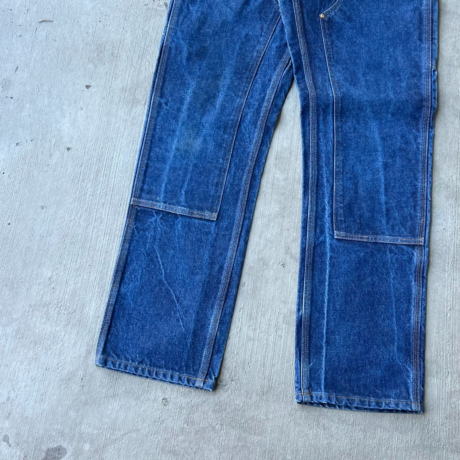 Carhartt × Vintage Carhartt denim blue jean double knee work carpenter pants Size US 31 - 4 Thumbnail