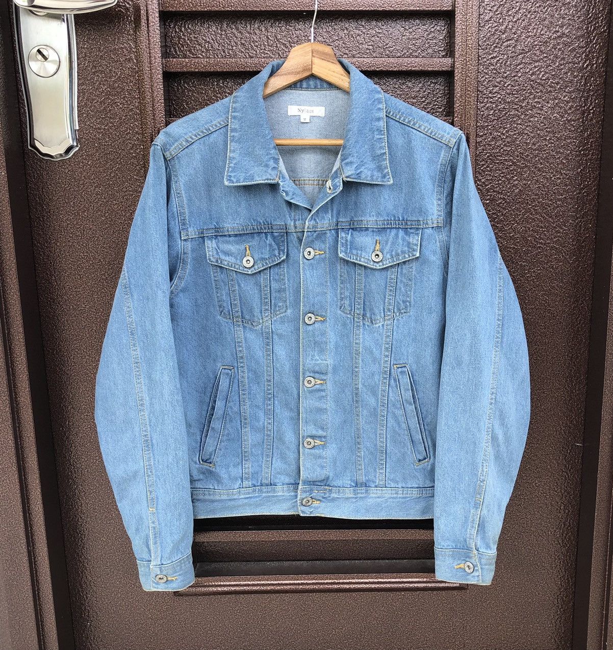 Japanese Brand Nylaus Trucker Denim Jacket Size US M / EU 48-50 / 2 - 10 Thumbnail
