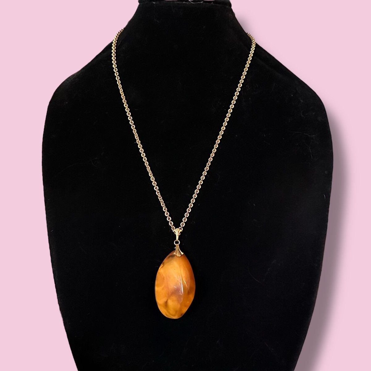 Vintage Vintage natural Baltic Amber pendant necklace Size ONE SIZE - 1 Thumbnail