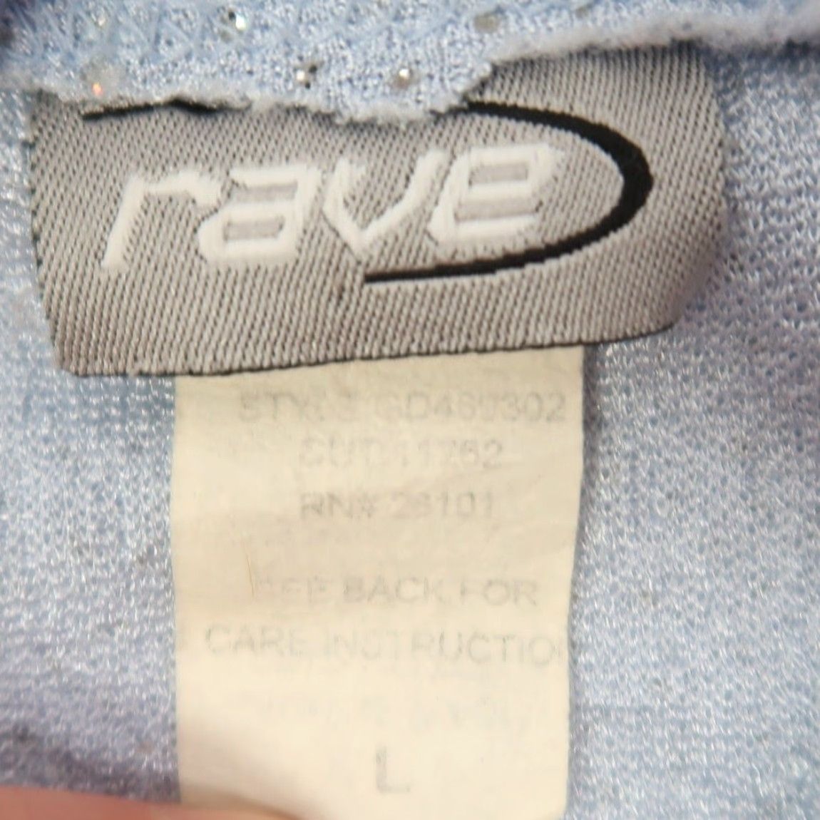 Vintage VINTAGE Rave Tank Top Halter Glitter Silver Light Blue 90s Y2K Party/Cocktail Womens L Sleeveless Women's Size L / US 10 / IT 46 - 6 Thumbnail