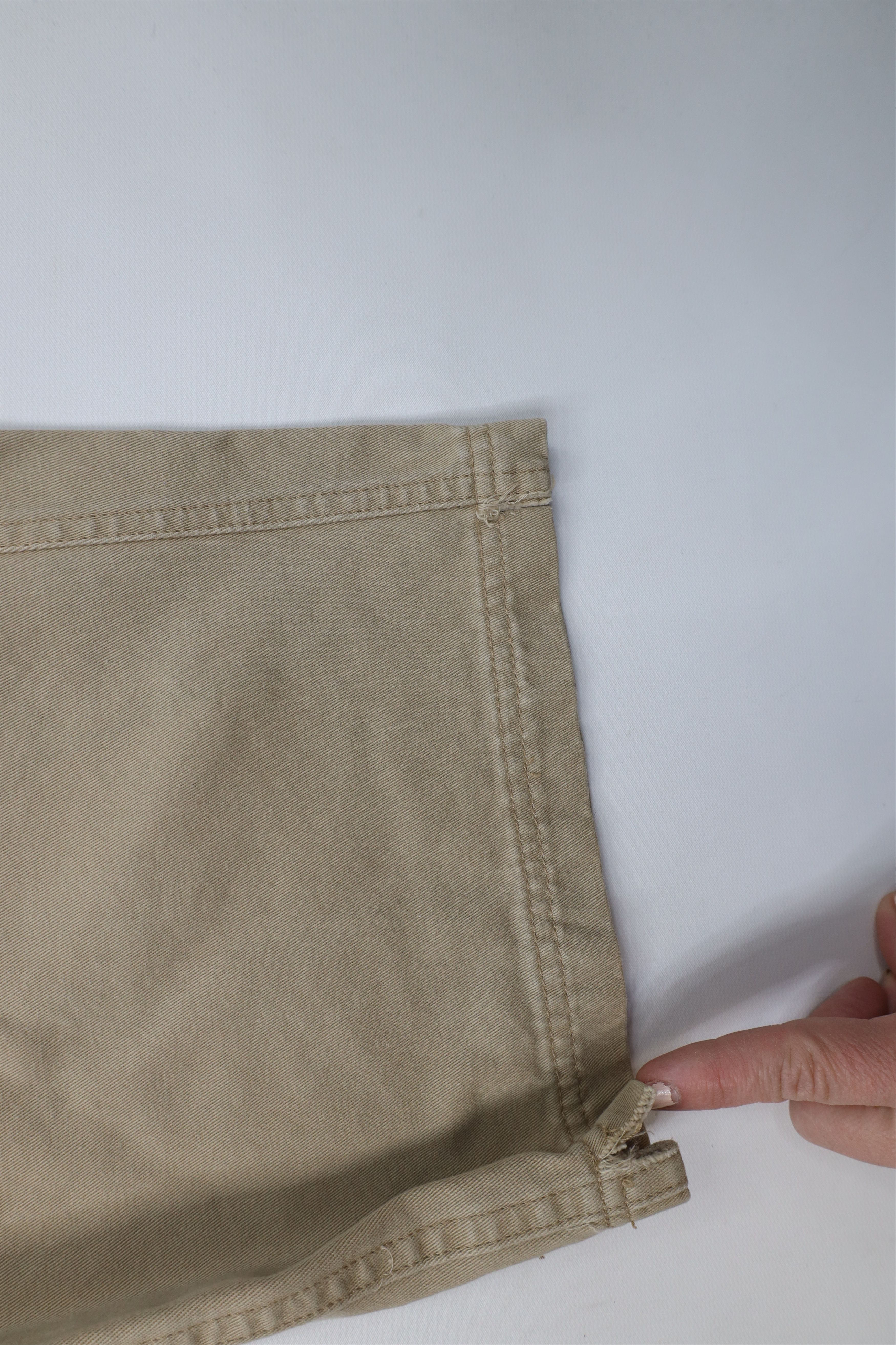 Aeropostale × Vintage Vintage 90s Y2K Aeropostale Baggy Wide Leg Cargo Pants Beige Size US 31 - 5 Thumbnail