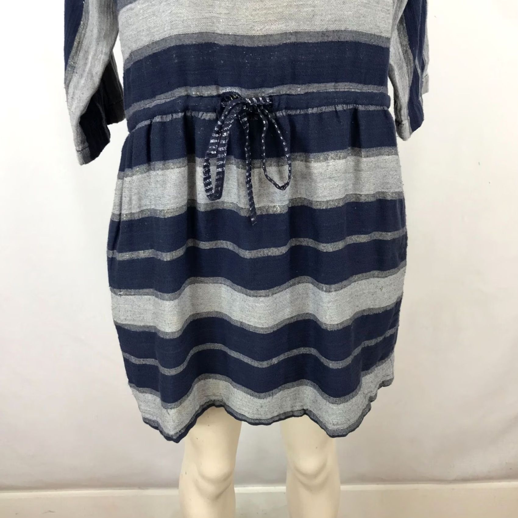 Vintage ACE & JIG WOMEN'S XS BLUE & GRAY LONG SLEEVE DRESS Size XS / US 0-2 / IT 36-38 - 3 Thumbnail