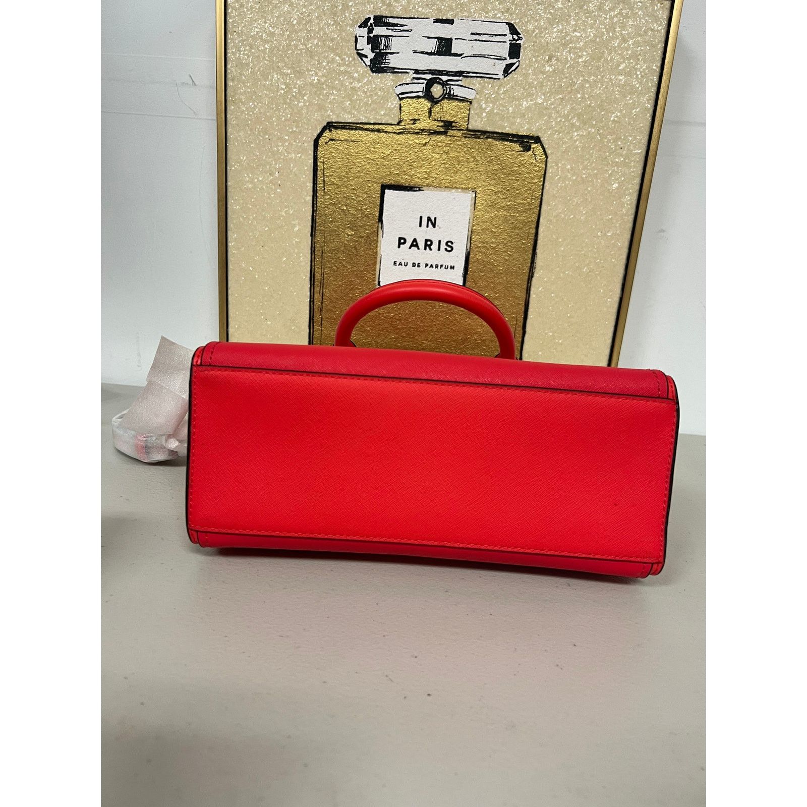 Michael Kors Michael Kors 35T0GWXM2L Hope Medium Saffiano Leather Satchel Size ONE SIZE - 4 Thumbnail