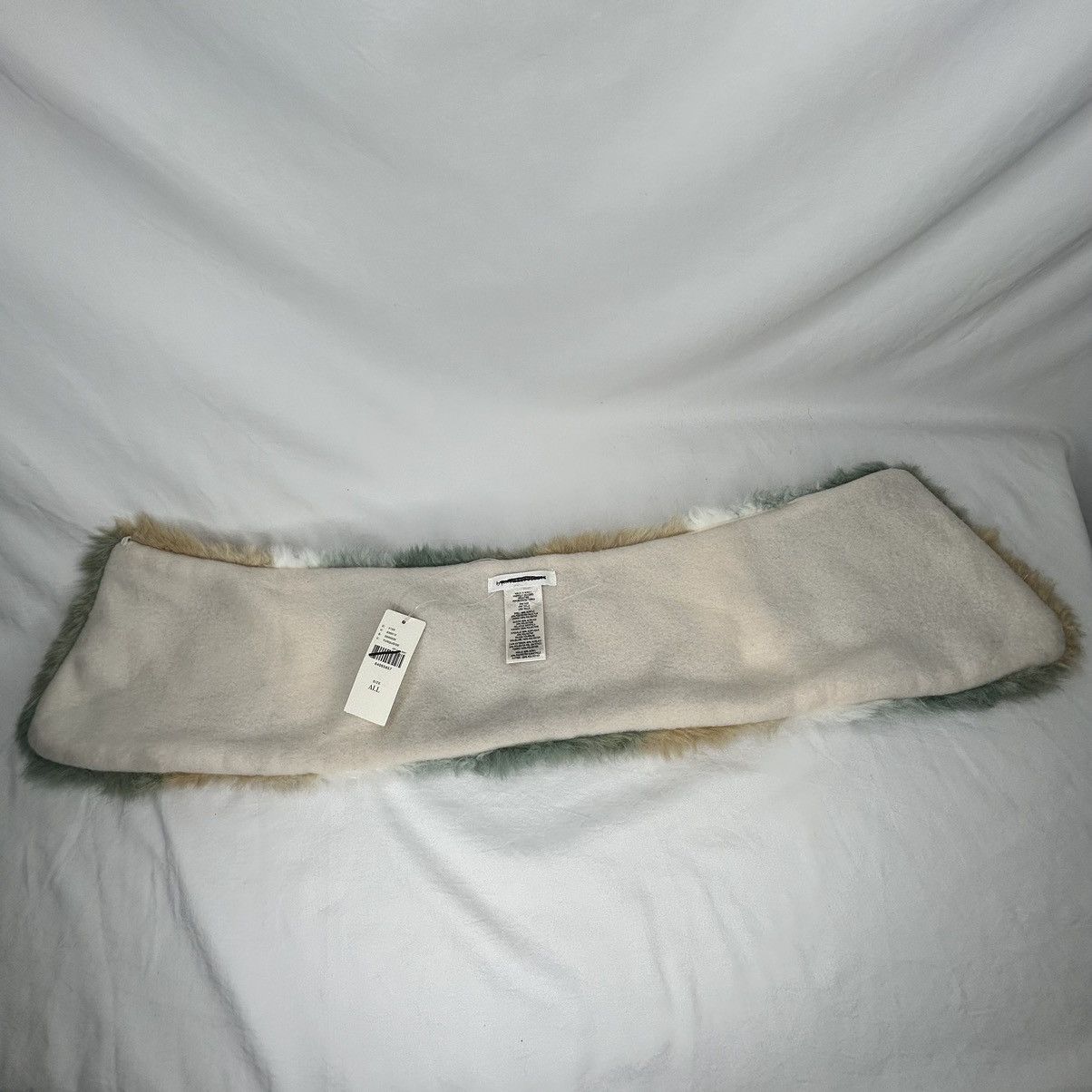 Anthropologie Anthropologie Colorblock Fluffy Scarf Faux Fur Collar NWT Size ONE SIZE - 3 Thumbnail