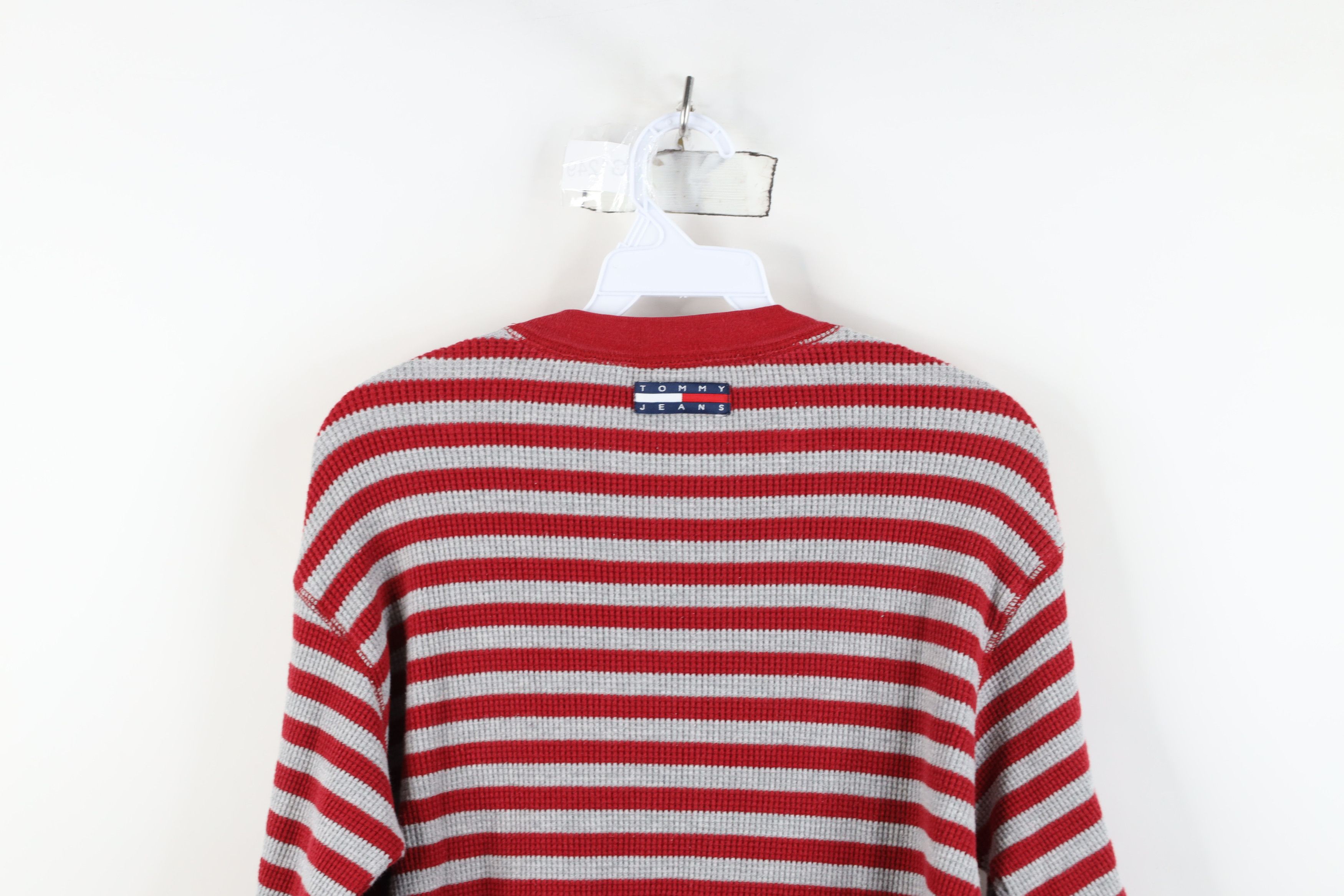 Tommy Hilfiger Vintage 90s Tommy Hilfiger Waffle Knit Henley T-Shirt Size US M / EU 48-50 / 2 - 12 Thumbnail