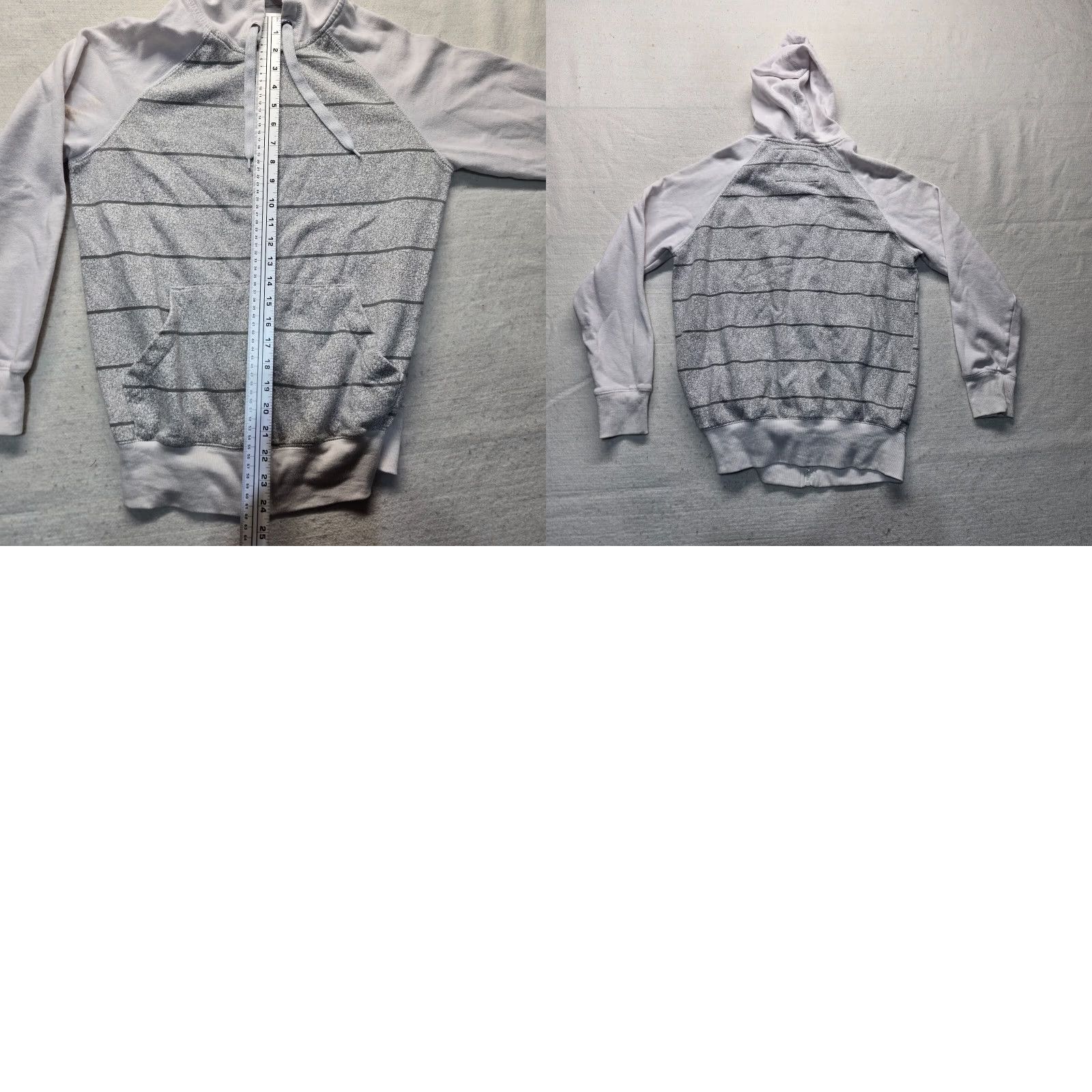 Vintage NO BOUNDARIES Plaid Hoodie Sweater Full Zip Adult Women S Small White Activewear Size S / US 4 / IT 40 - 8 Thumbnail