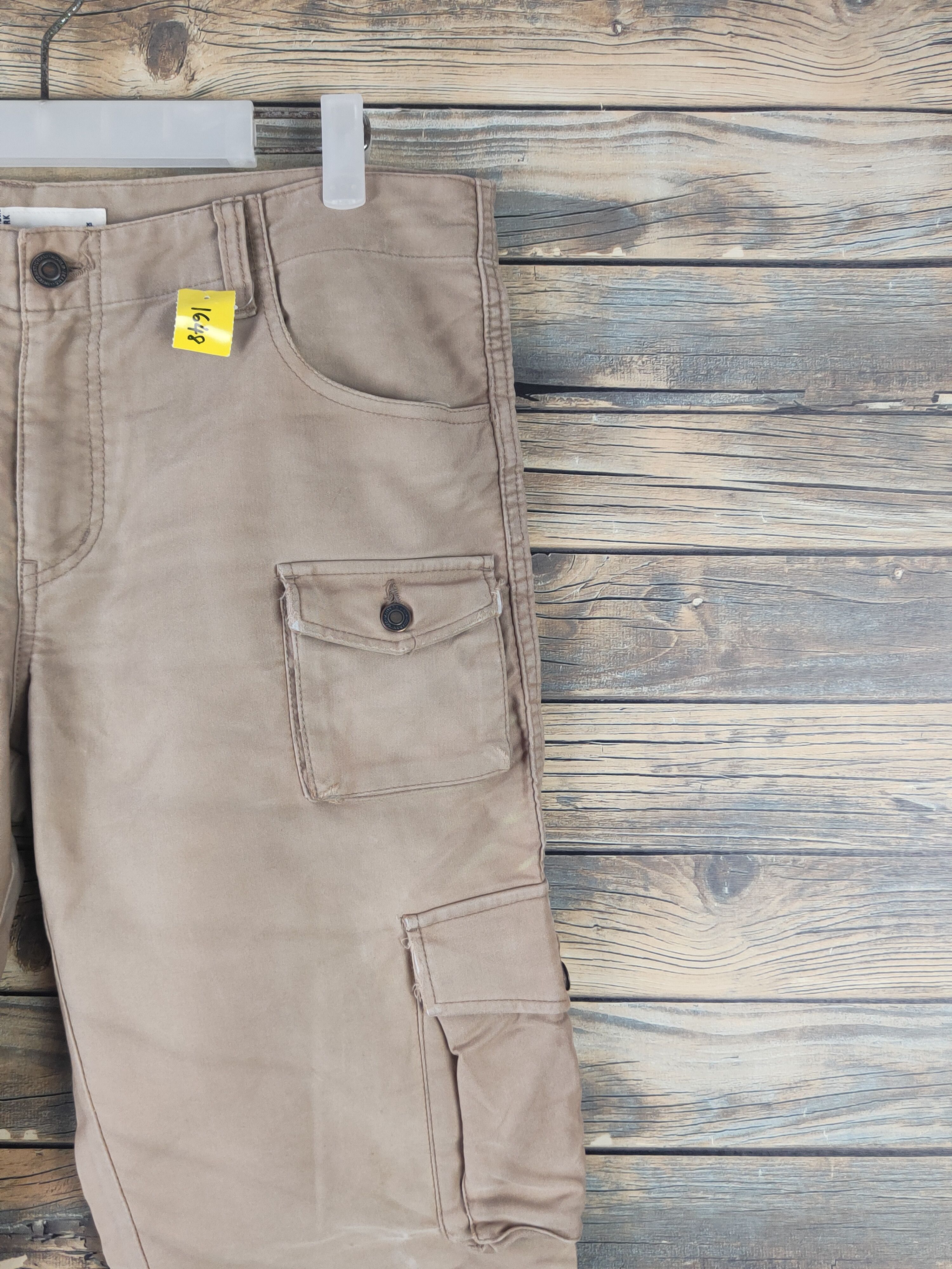 Global Work DL Global Work Light Brown Multipocket Cargo Pants #1648 Size US 34 / EU 50 - 5 Thumbnail
