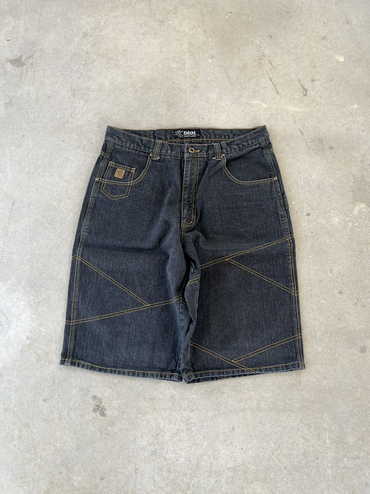 Karl Kani × Vintage Vintage Y2K Karl Kani Black Baggy Shorts Size US 36 / EU 52 - 1 Thumbnail