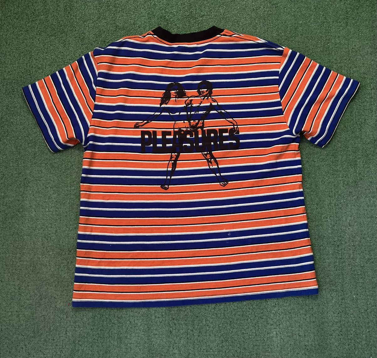 Pleasures Pleasures Striped Tee Print Oversize Size US XL / EU 56 / 4 - 1 Thumbnail