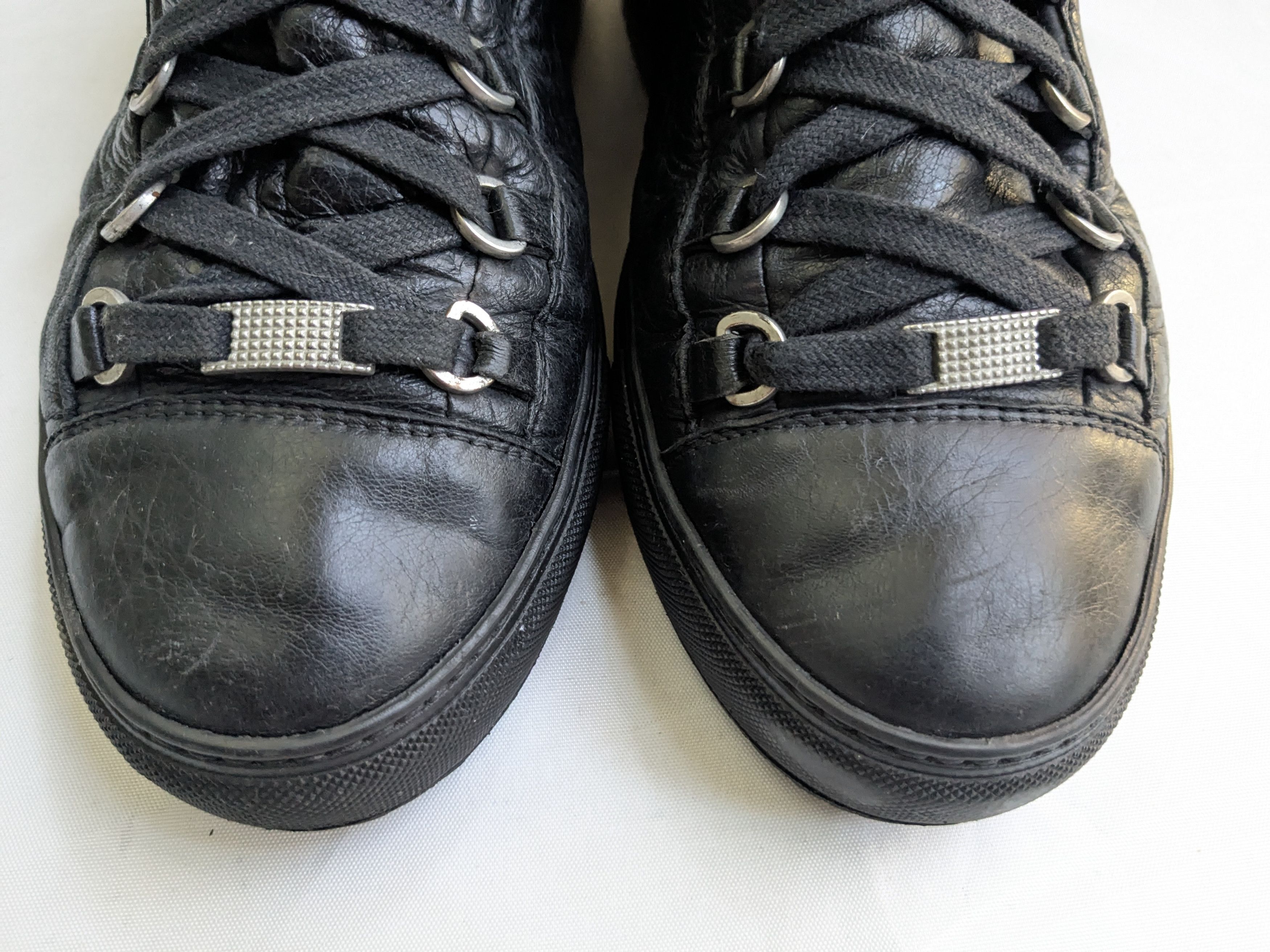 Balenciaga Balenciaga Arena Black High Top 9 Leather Size US 9 / EU 42 - 4 Thumbnail