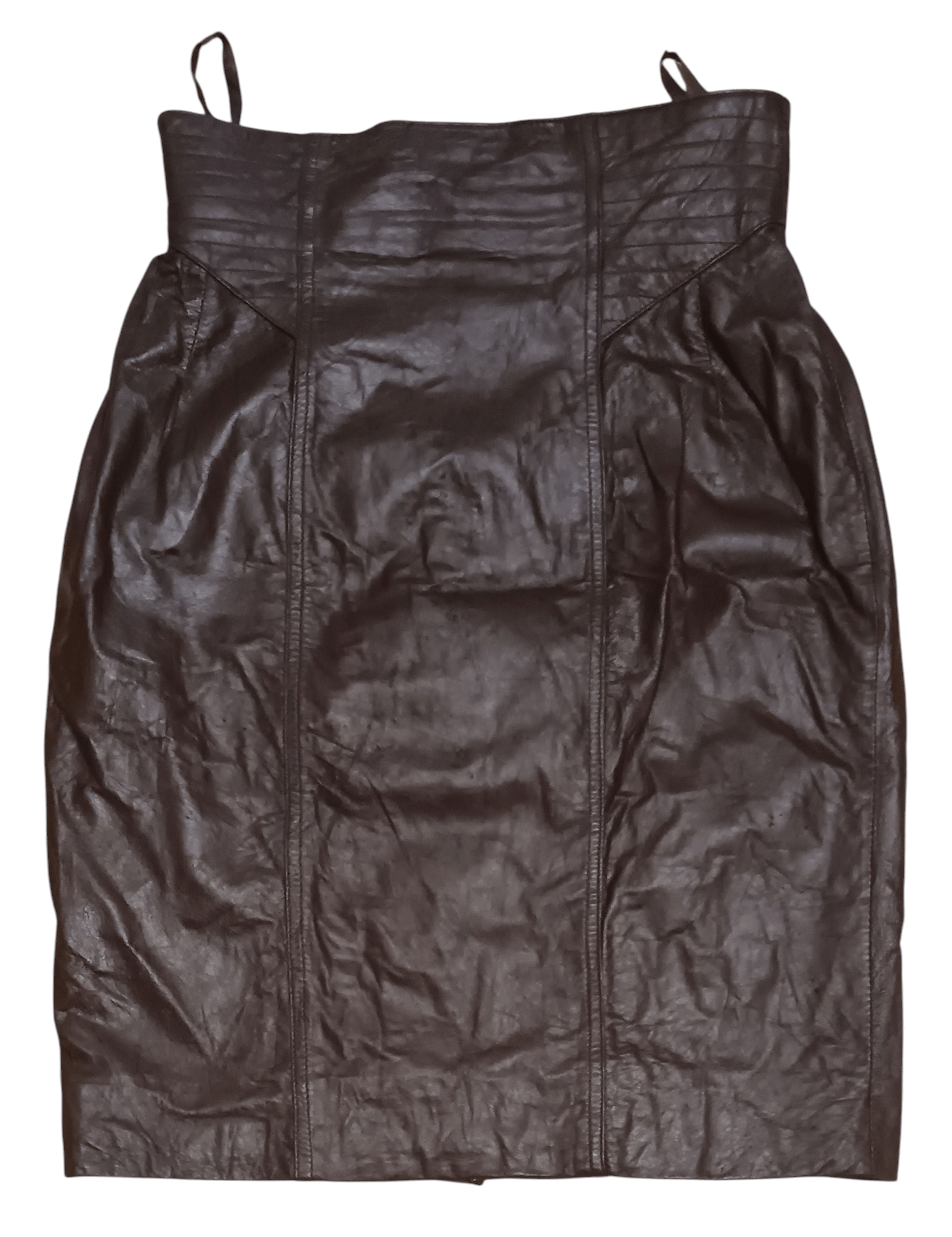 Japanese Brand WEASEL-MOAT ITALIAN SHEEPSKIN LEATHER SKIRT Size 27" / US 4 / IT 40 - 1 Thumbnail