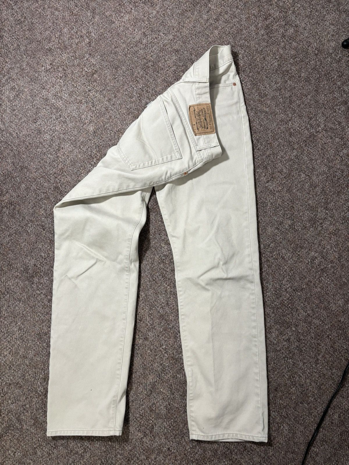 Levi's × Levi's Vintage Clothing × Vintage Vintage 1998 Levi’s 517 02 Beige Denim Pants Jeans Size US 32 / EU 48 - 5 Thumbnail