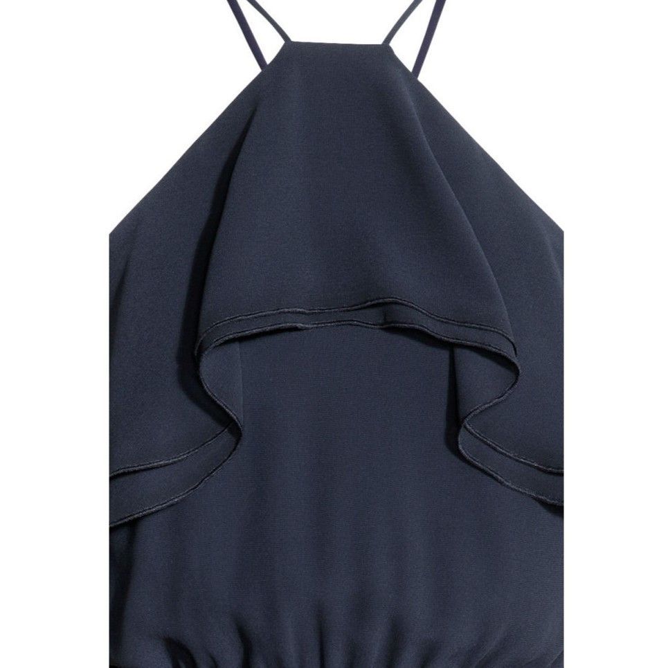 H&M H&M Women's Navy Blue Chiffon Maxi Dress in size US 8 NWT Size M / US 6-8 / IT 42-44 - 3 Thumbnail
