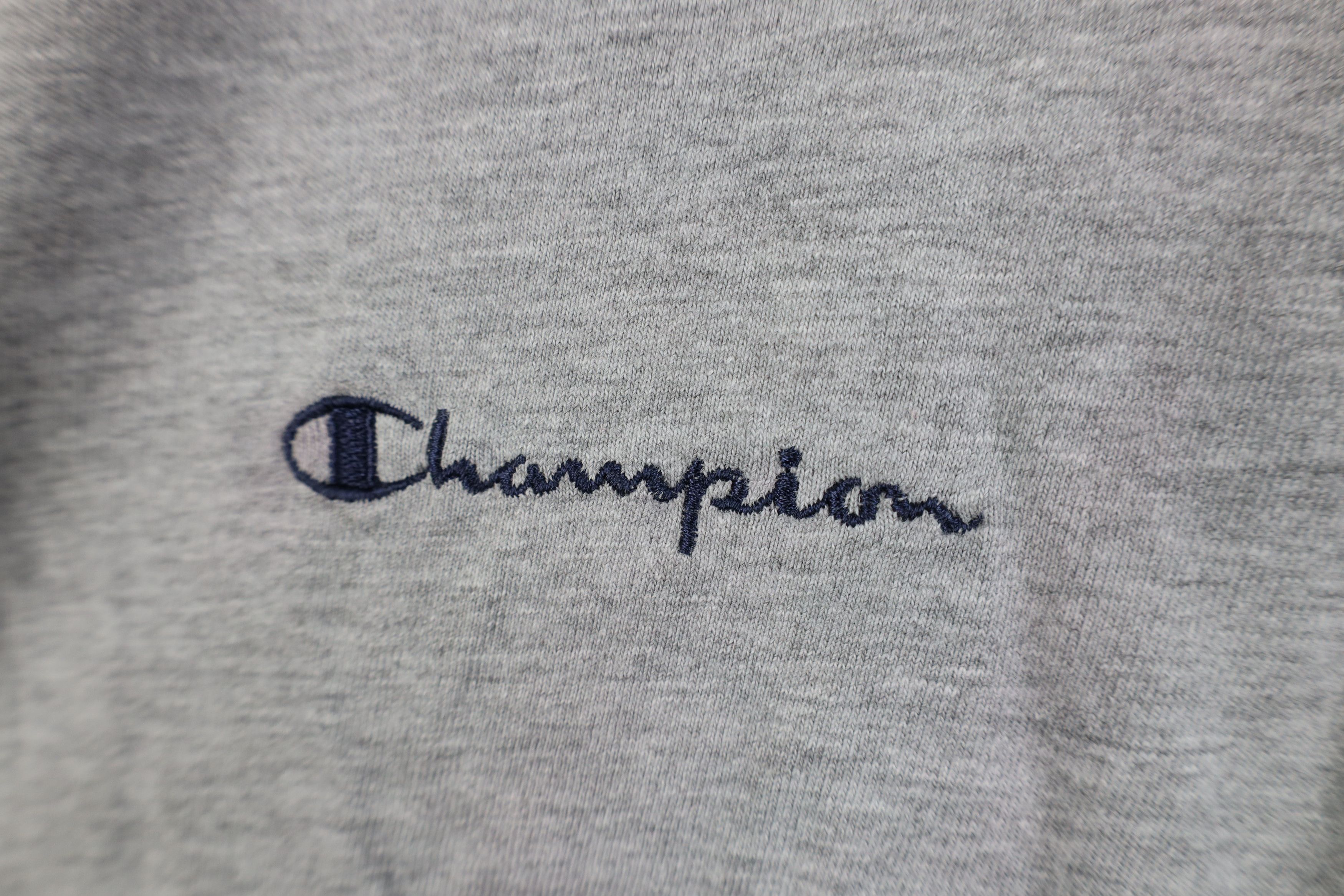 Champion Vintage 90s Champion Spell Out Long Sleeve T-Shirt Gray Size US XXL / EU 58 / 5 - 8 Thumbnail