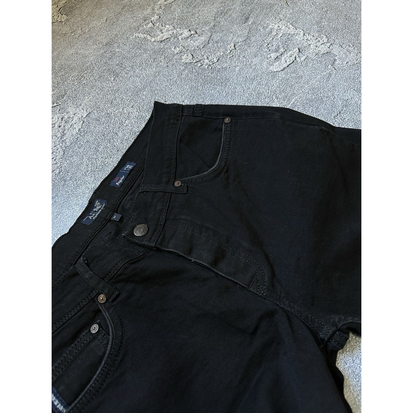 Armani Armani Jeans Metal Logo Black Regular Fit Mens Denim Pants Size US 34 / EU 50 - 7 Thumbnail