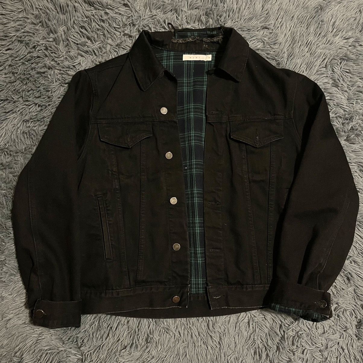 image of Mnml Reversible Denim Jacket Size M () in Black/Green, Men's