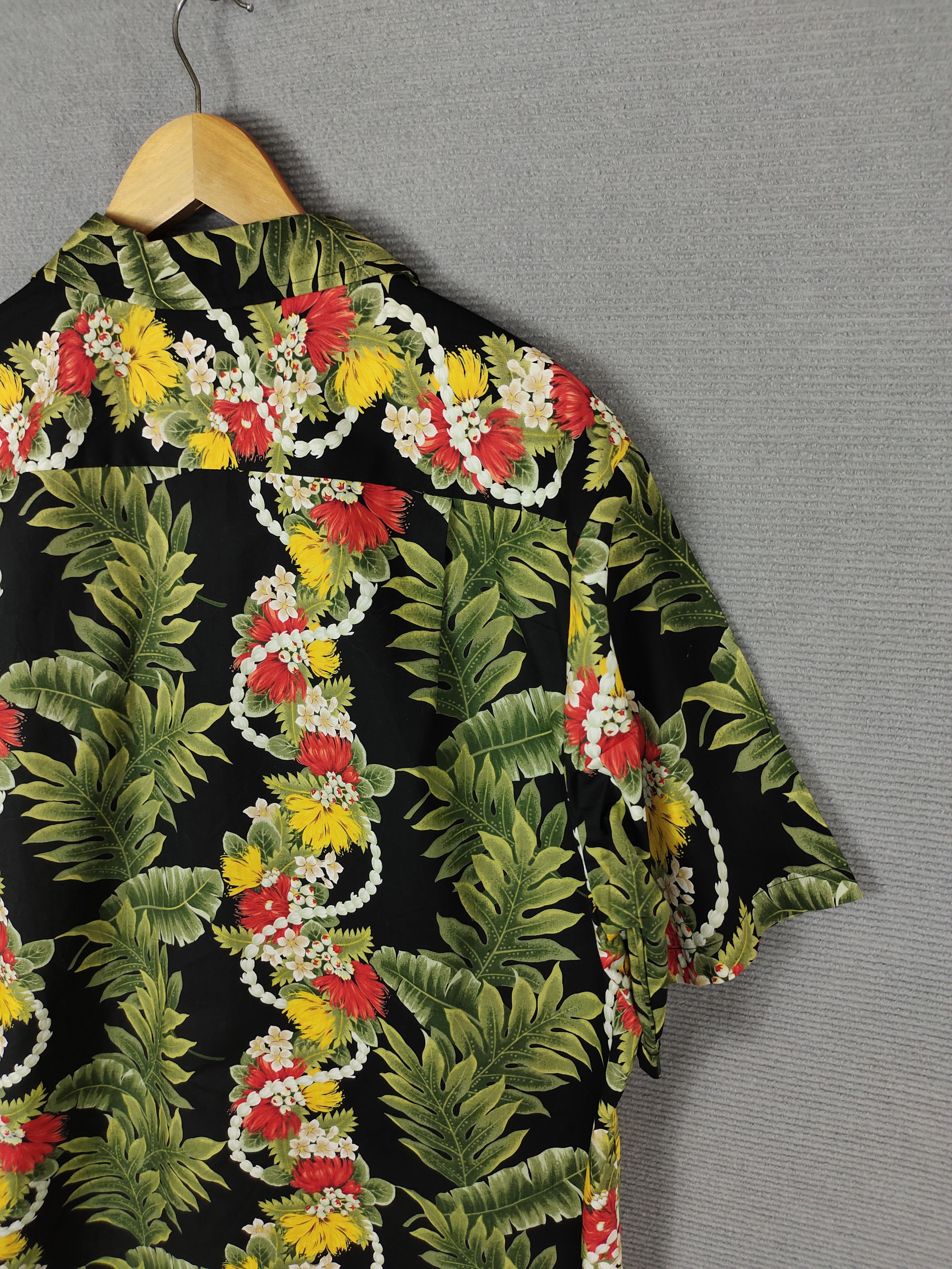 Vintage 1980s RJC Flowers Printed Panel Classic Hawaiian Shirt Size US L / EU 52-54 / 3 - 9 Thumbnail