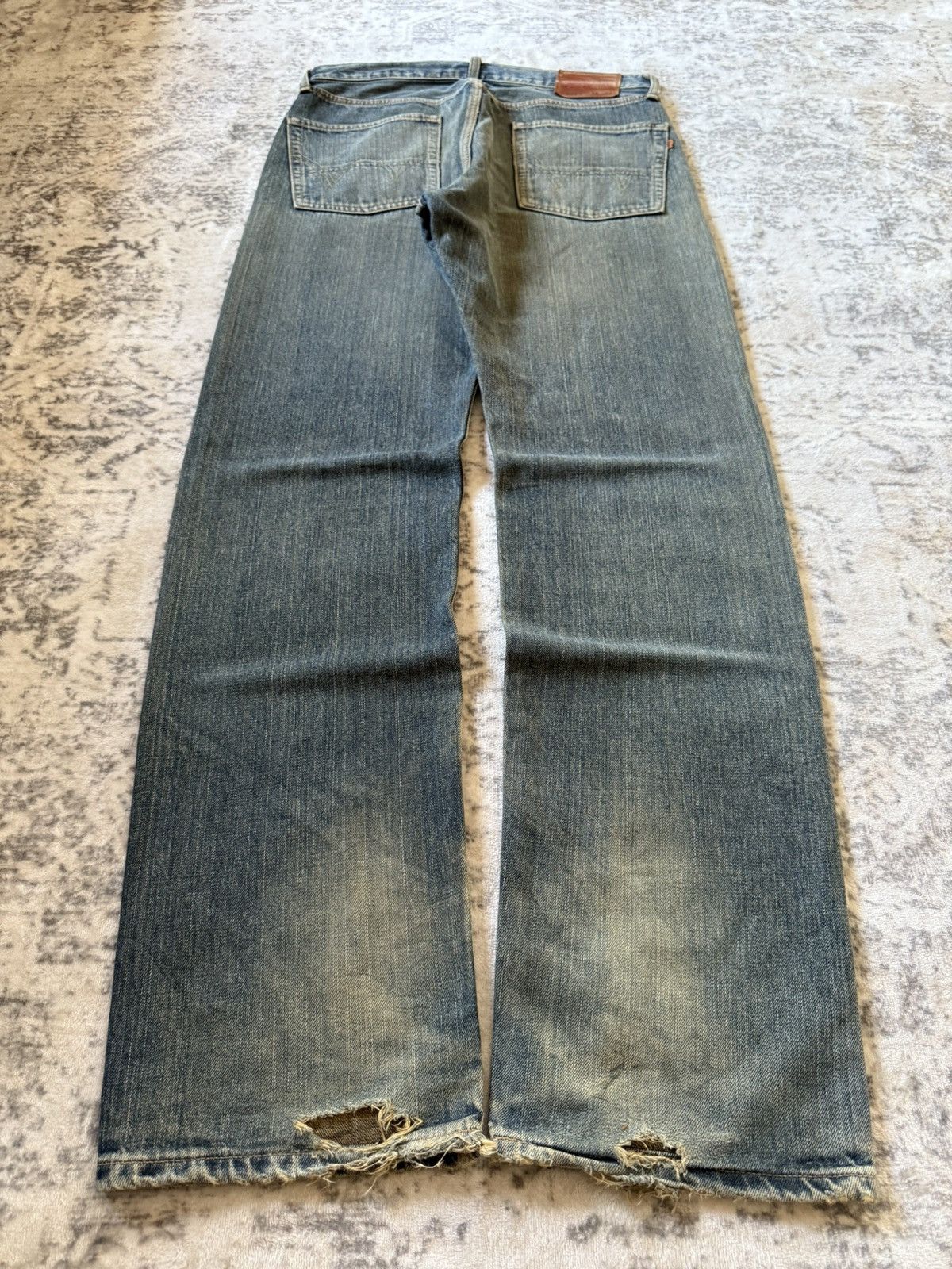Kapital Vintage Edwin 505 Earthy Mud Wash Selvedge Loose Jeans Size US 32 / EU 48 - 2 Thumbnail