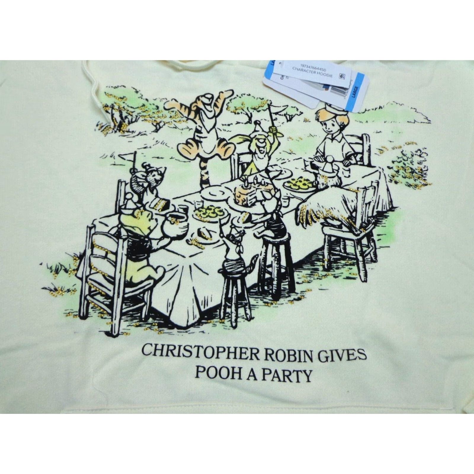 Disney Disney Winnie The Pooh & Friends Hoodie Sweatshirt Womens L Ivory Pullover NEW Size L / US 10 / IT 46 - 2 Thumbnail