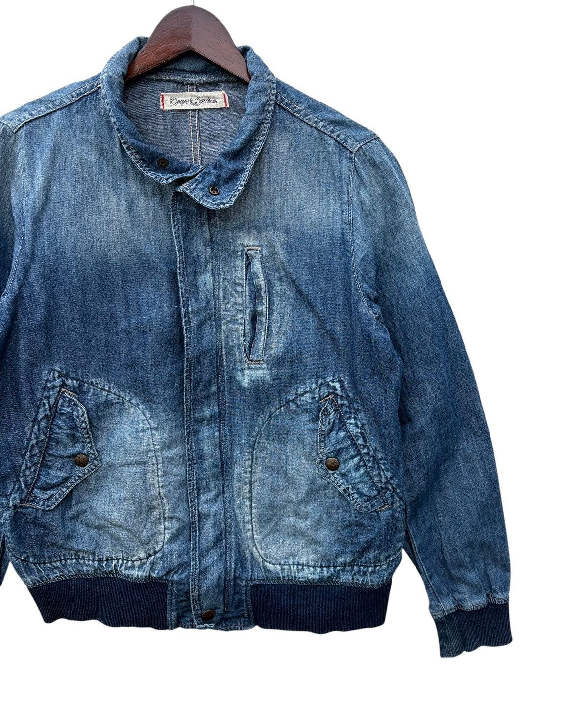 Japanese Brand Cepo Denim Bleached Casual Light Denim Jacket Size US S / EU 44-46 / 1 - 5 Thumbnail