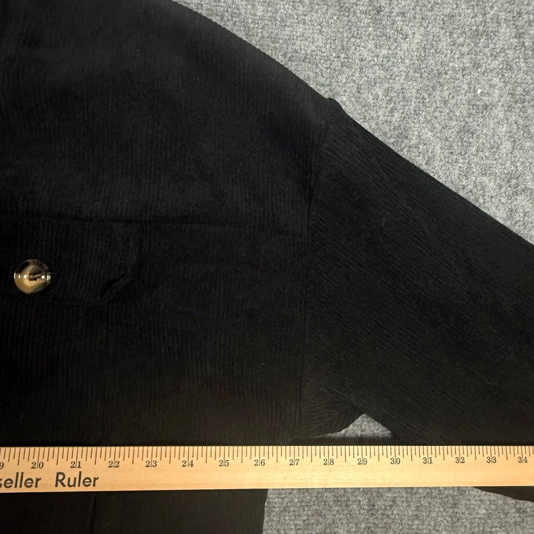 Vintage LuLaRoe Black Corduroy Jacket Shacket Button Front Pockets 2XL Womens Size XXL / US 16-18 / IT 52-54 - 5 Thumbnail