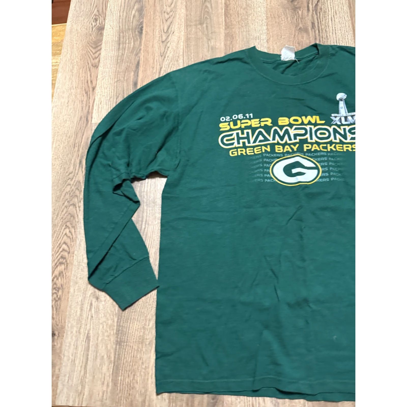 Jerzees VINTAGE Jerzees Sweatshirt Men's XL Wisconsin Green Bay Packers Superbowl Champions Shirt Mens XL Green Packers Jersey Sweatshirt Size US XL / EU 56 / 4 - 3 Thumbnail