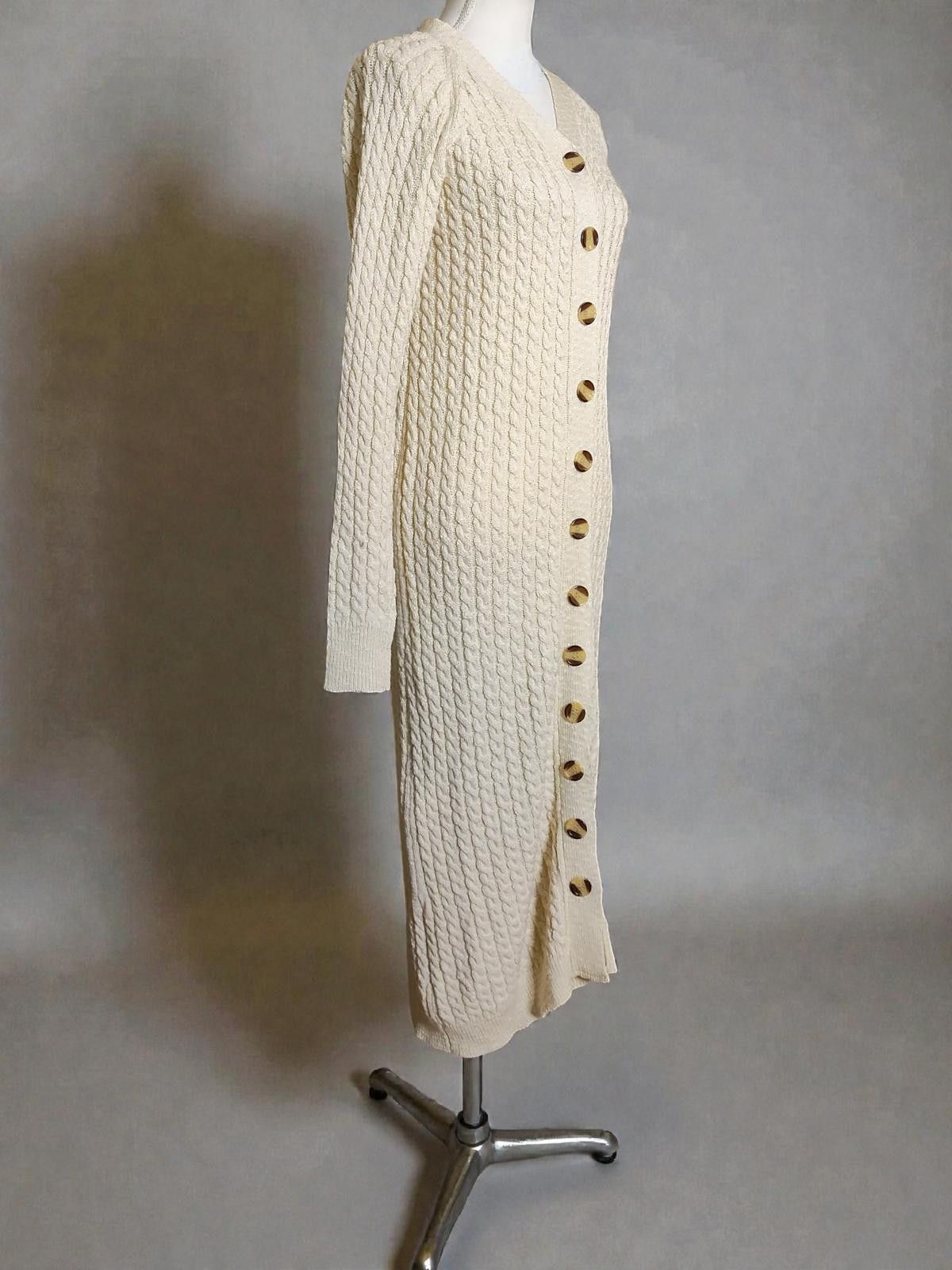 Other net.153 Large Knit Button-Down Frock Dress Size L / US 10 / IT 46 - 3 Thumbnail