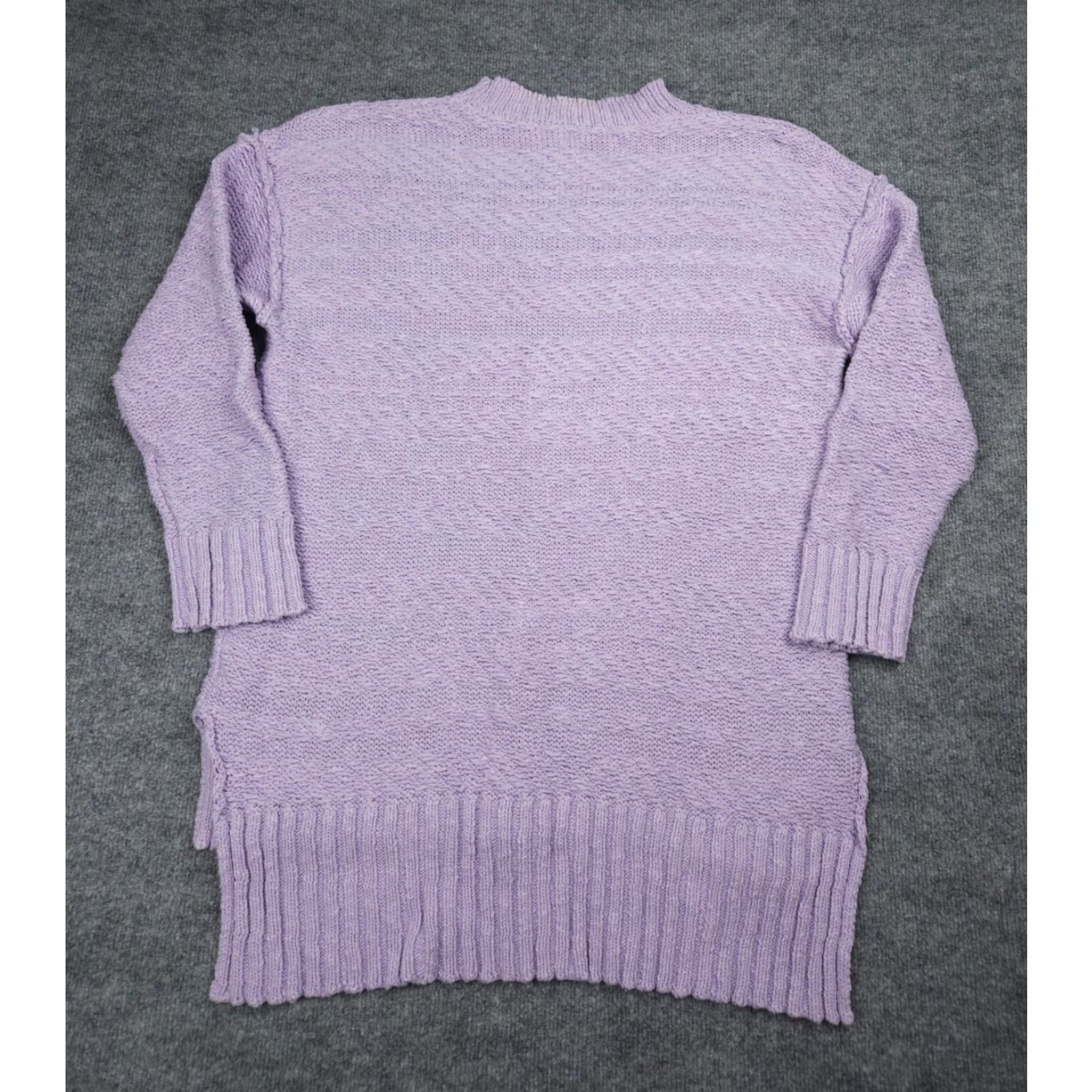 Free People Free People Sparrow Tunic Sweater Oversized Small Purple Light Purple Long Sleeve Women S Relaxed Knit Sec Size S / US 4 / IT 40 - 3 Thumbnail