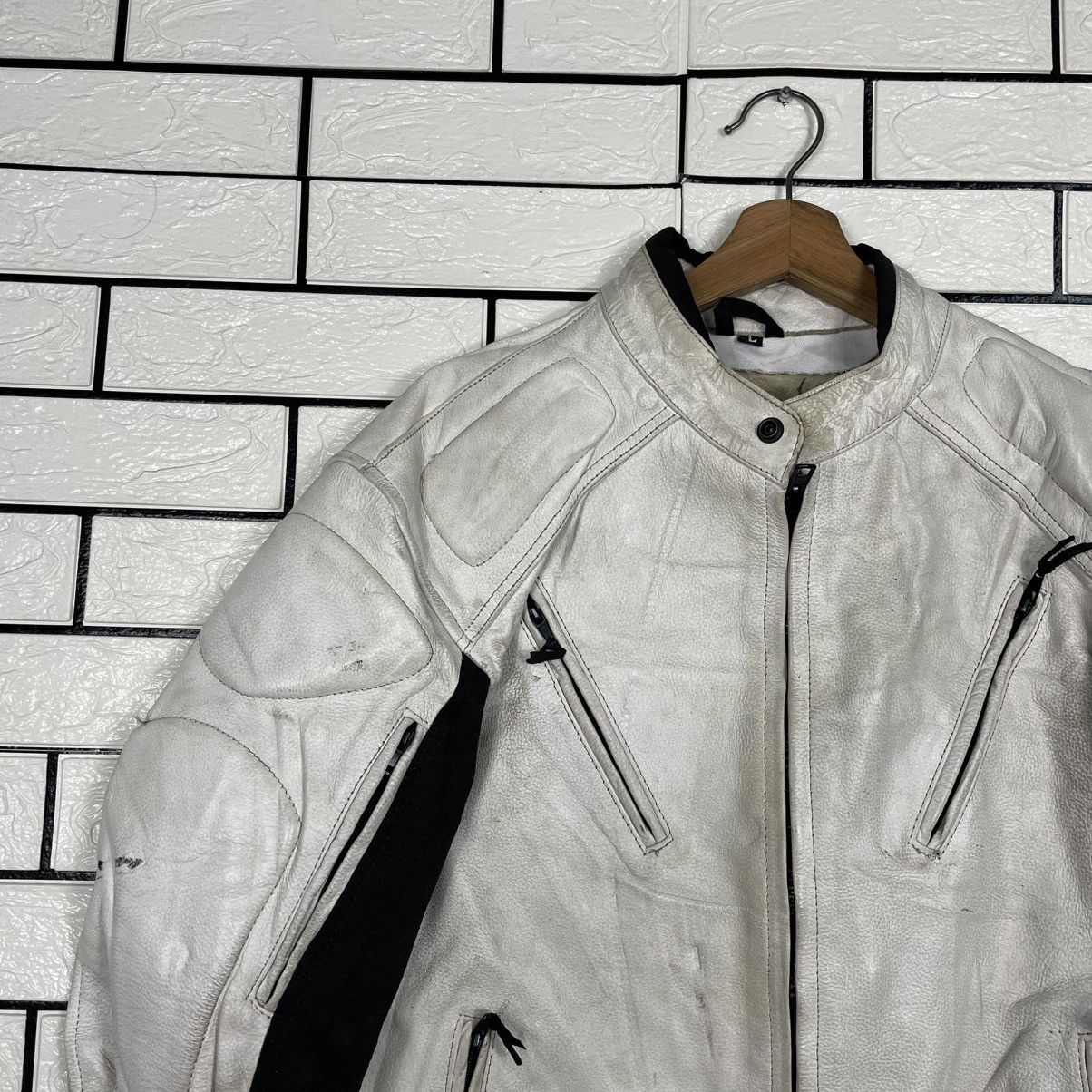 Japanese Brand White Leather Biker Jacket Size US M / EU 48-50 / 2 - 6 Thumbnail