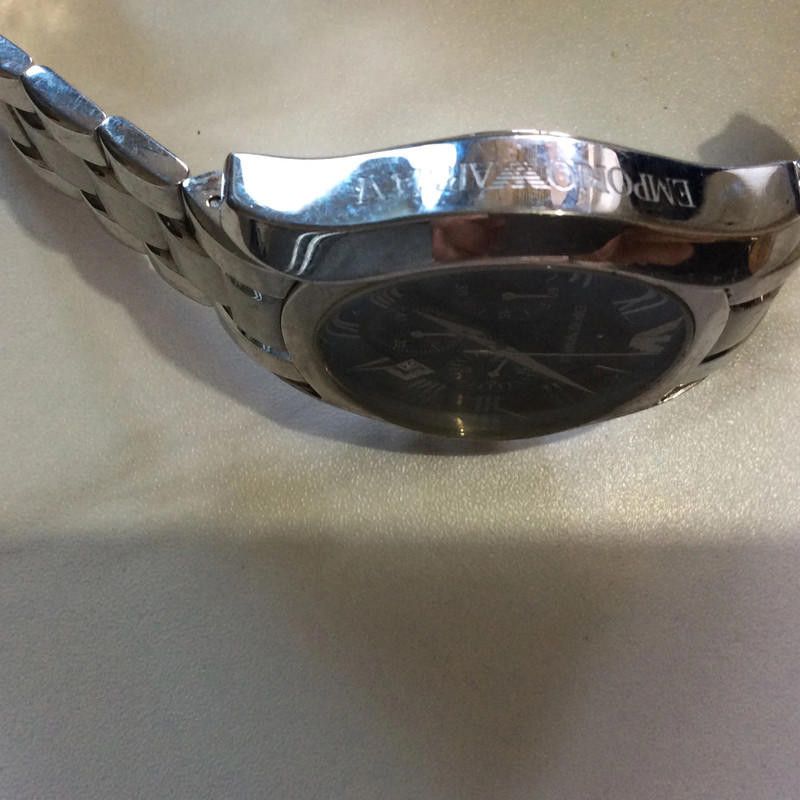 Designer Emporio men's black dial stainless steel watch Size ONE SIZE - 2 Thumbnail