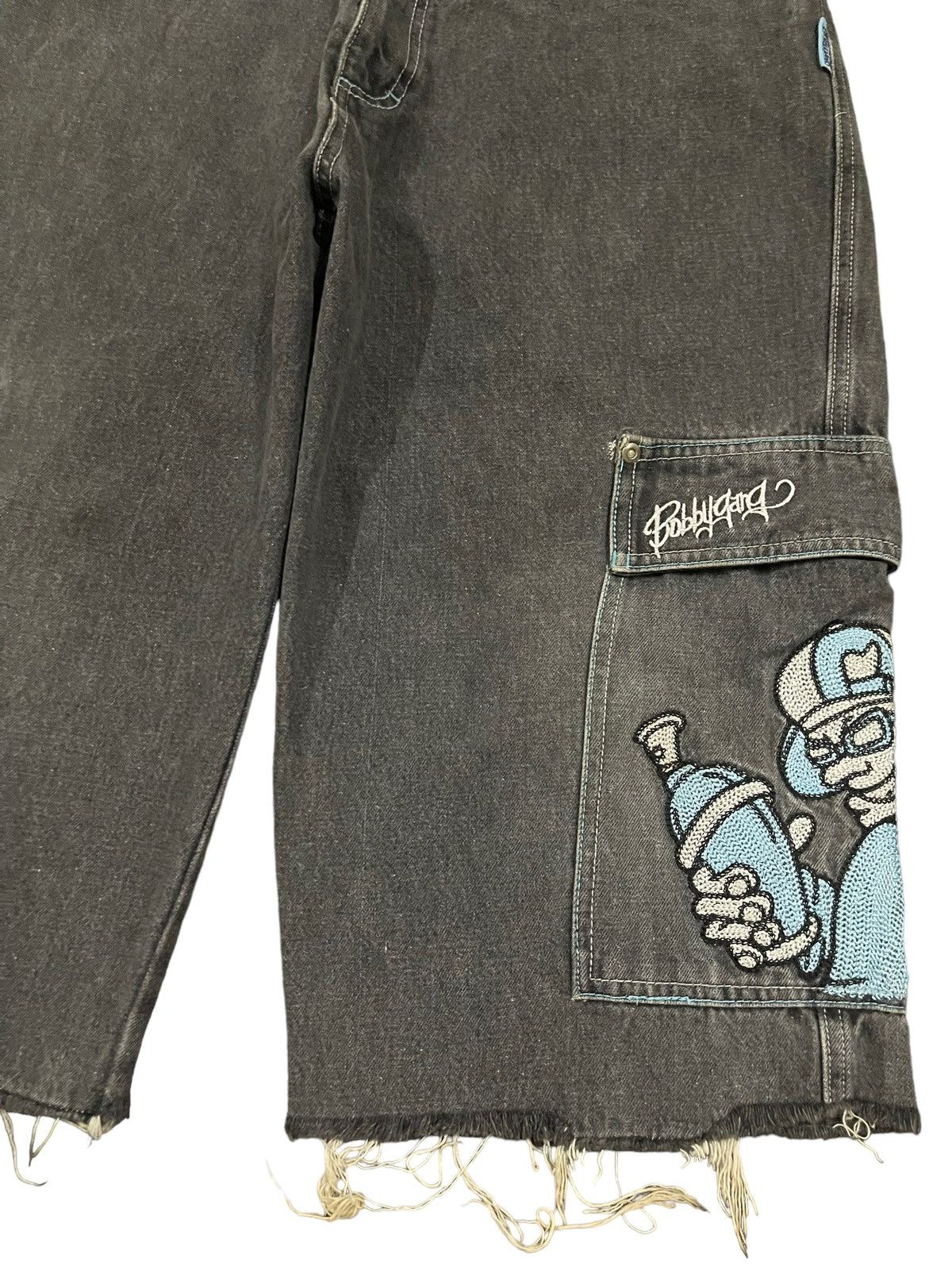 JNCO Vintage 90s Bobby Gang Hip Hop Graffiti Short Jeans Size US 30 / EU 46 - 6 Thumbnail