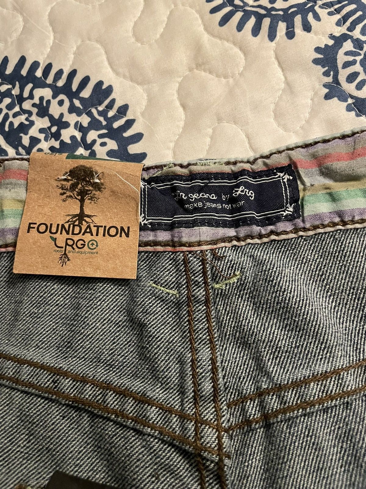 LRG × Vintage New LR Geans Size 36x34 Jeans LRG Embroidered Pockets Baggy Size US 36 / EU 52 - 6 Thumbnail