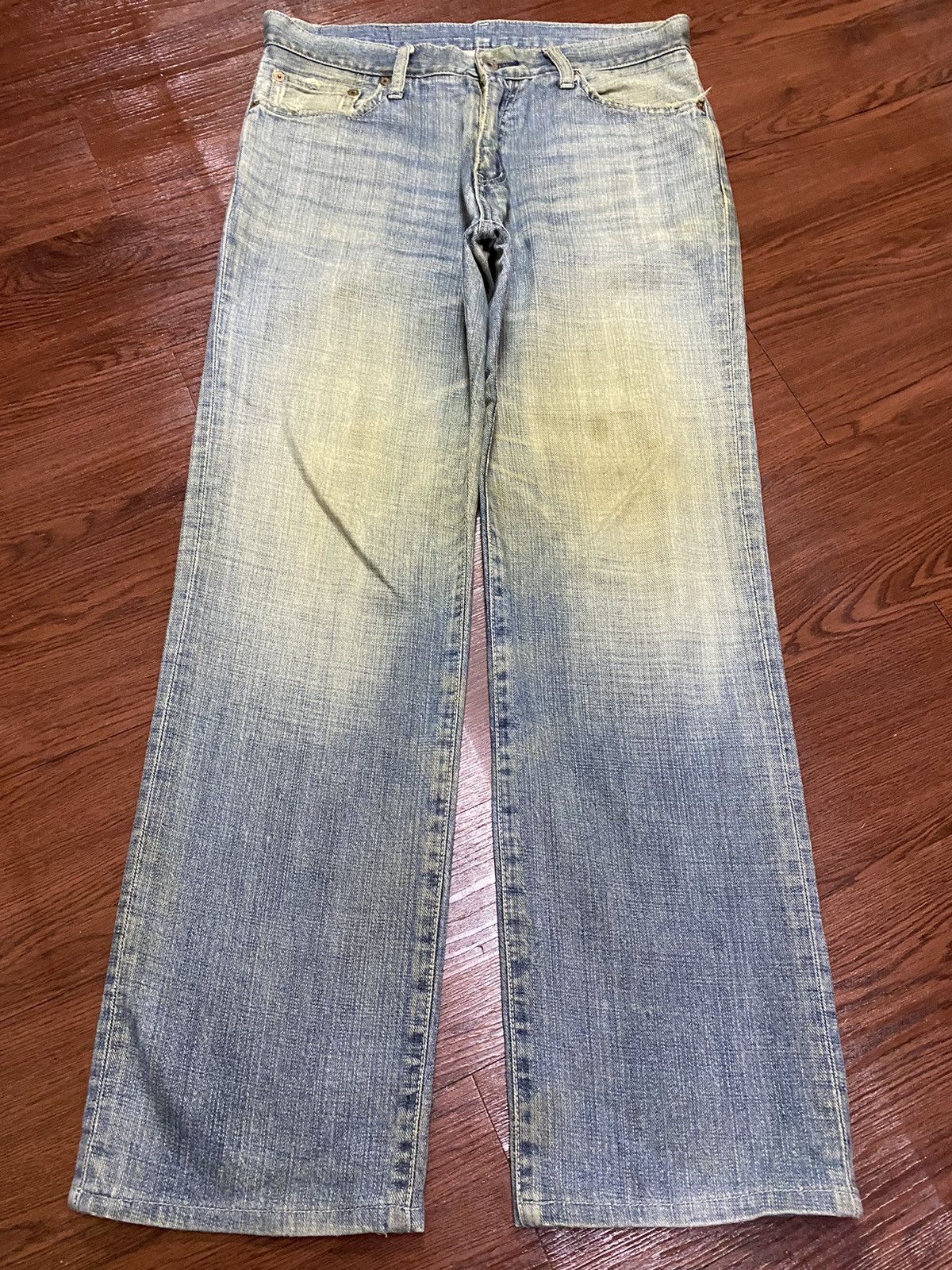 Japanese Brand Vintage Uniqlo S002 Faded Wash Loose Jeans Size US 33 - 1 Thumbnail