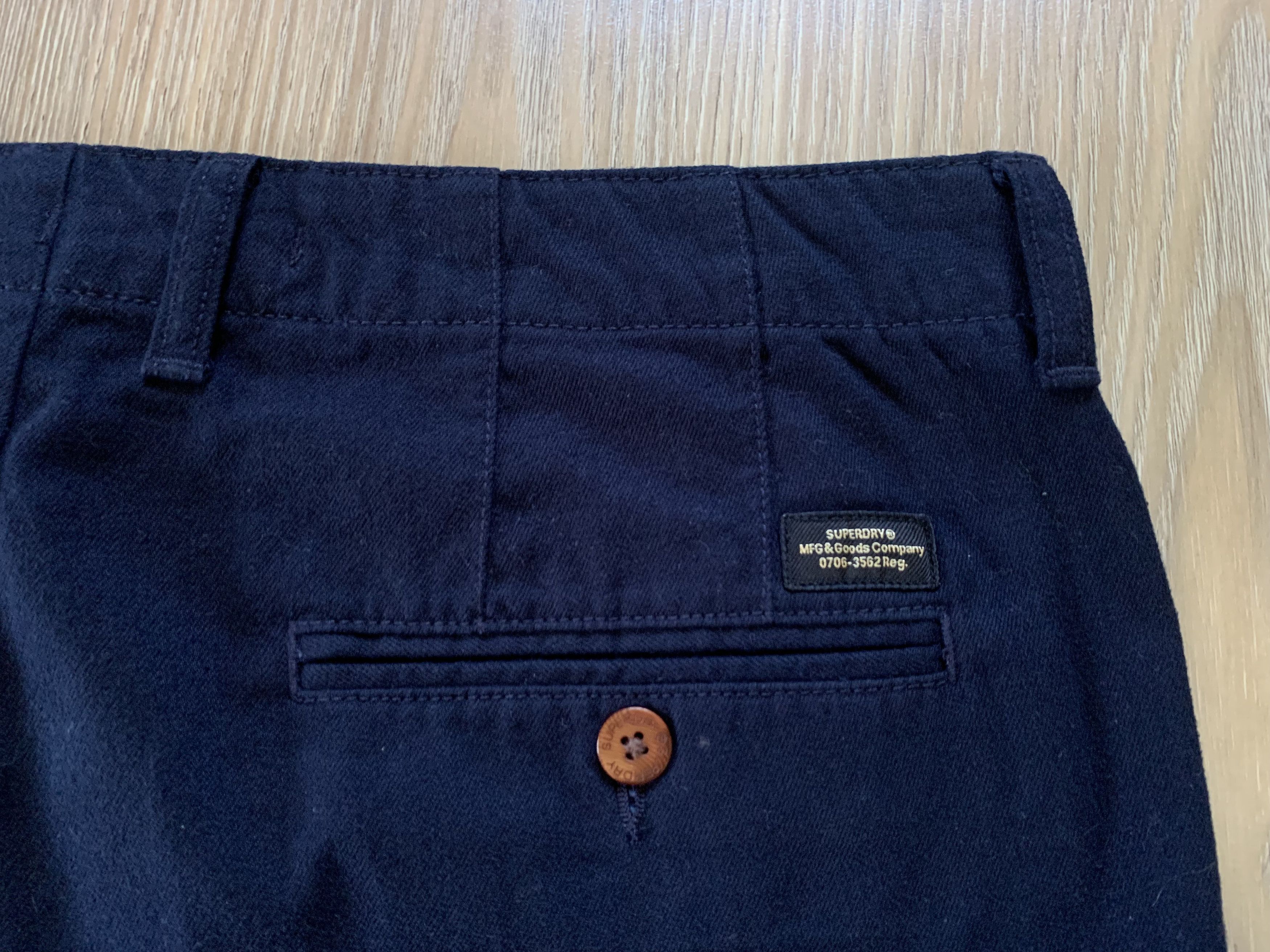 Superdry Superdry Navy Blue Cotton Chino Pants Size US 34 / EU 50 - 6 Thumbnail