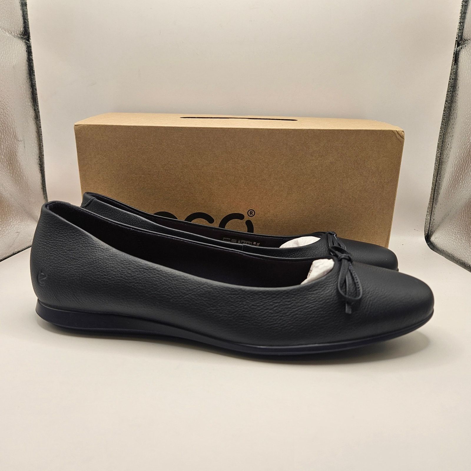 Ecco ECCO WOMEN'S 42 BALLERINA TOUCH 2.0 MARINE BLUE NIB LEATHER Size US 11.5 / IT 41.5 - 4 Thumbnail