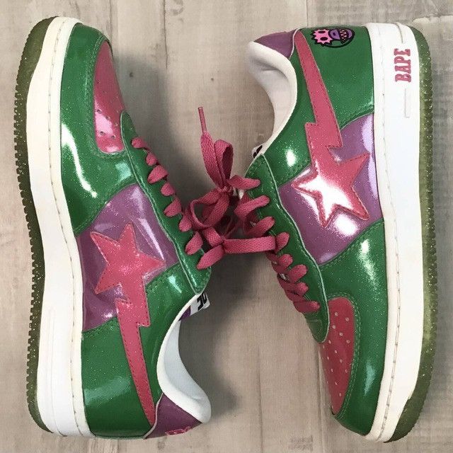 Bape × Nigo Glitter BAPE STA Sneakers a bathing ape NIGO BAPESTA Size US 8 / EU 41 - 2 Thumbnail