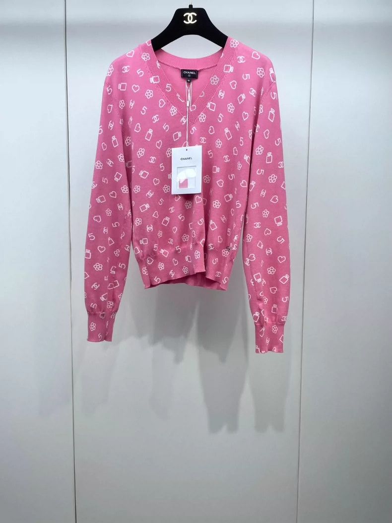 Chanel 23C printed knitted sweater 2504-Nextarrow