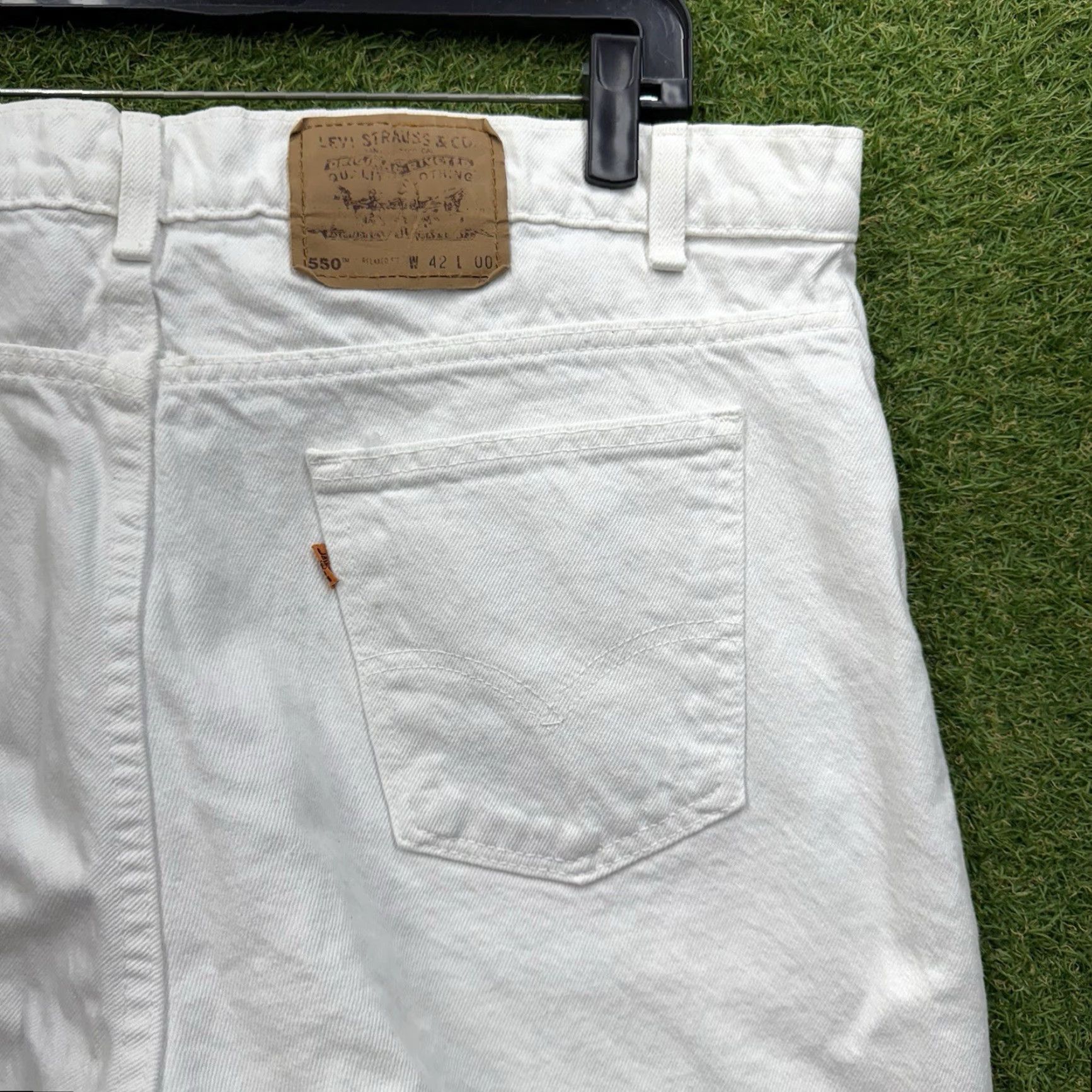Levi's VINTAGE Levi's 550 Jean Shorts Mens 42 Orange Tab Relaxed Fit Bermuda Blue Cotton 90s Grunge Y2K Skater Men Size US 42 / EU 58 - 6 Thumbnail