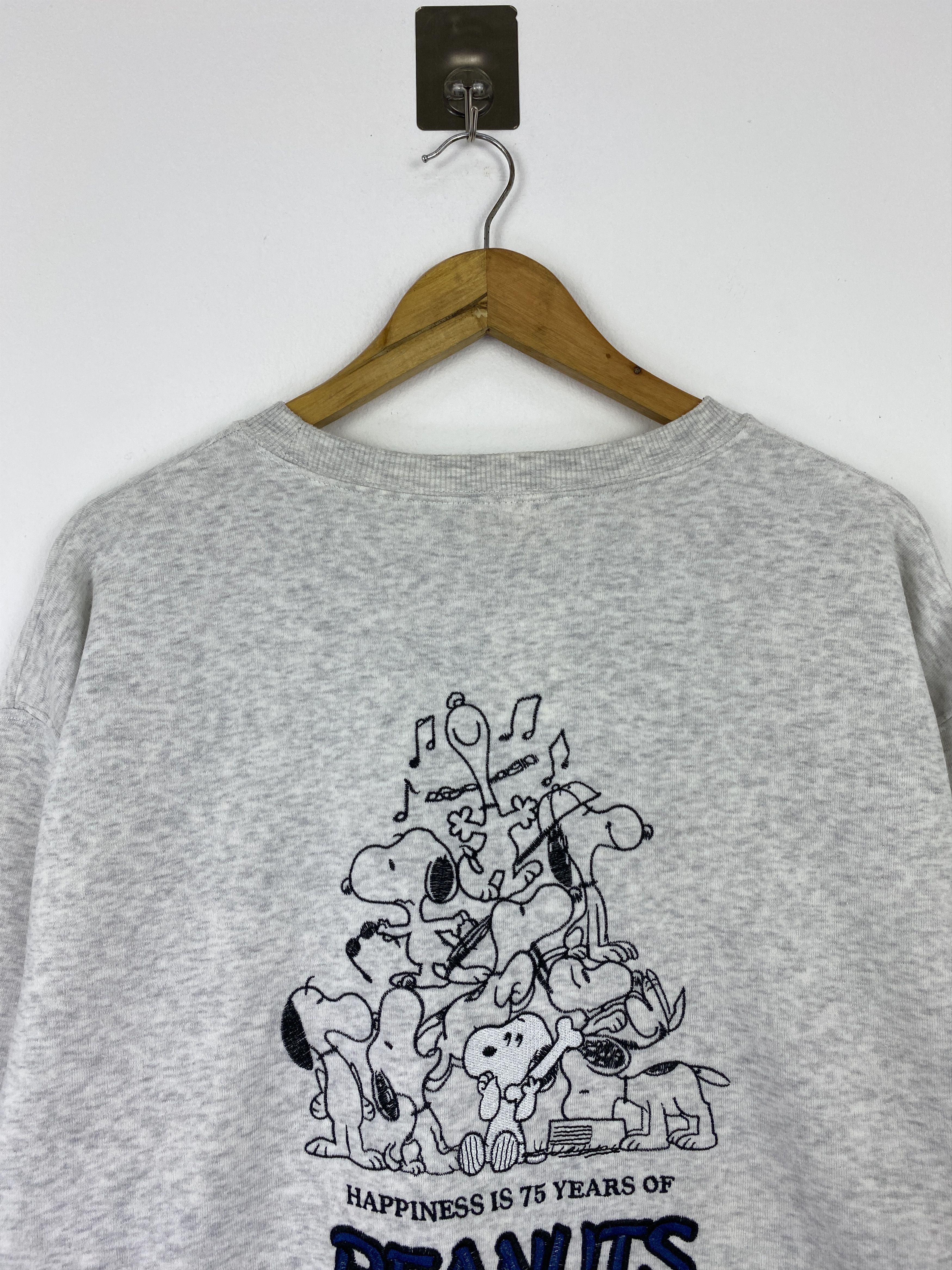 Peanuts Vintage Peanuts 75 Years Snoopy Sweatshirt Grey 5L BP0024 Size US XXL / EU 58 / 5 - 4 Thumbnail
