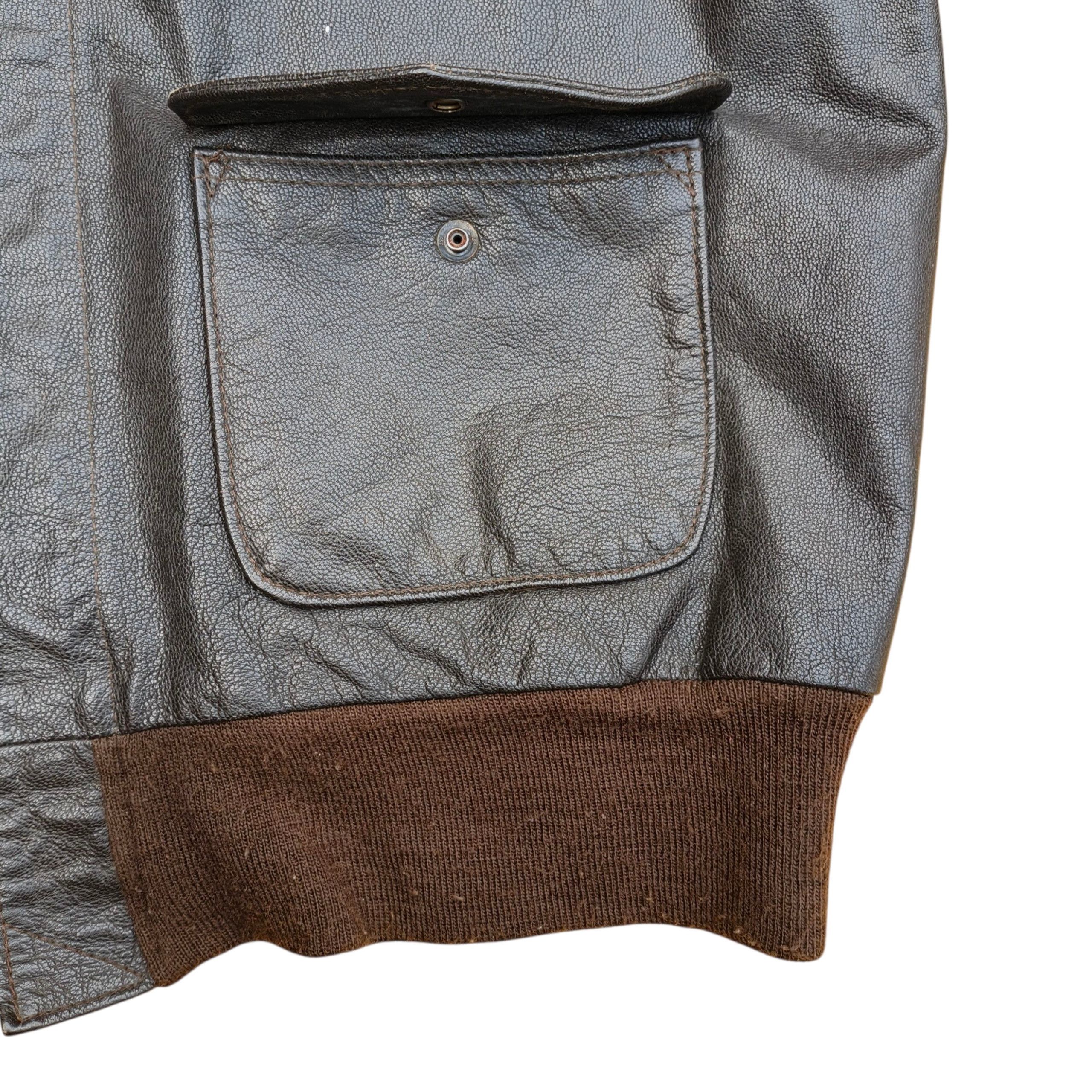 Avirex Avirex A-2 50th Aniversary Us Air Force Brown Leather Jacket Size US L / EU 52-54 / 3 - 5 Thumbnail