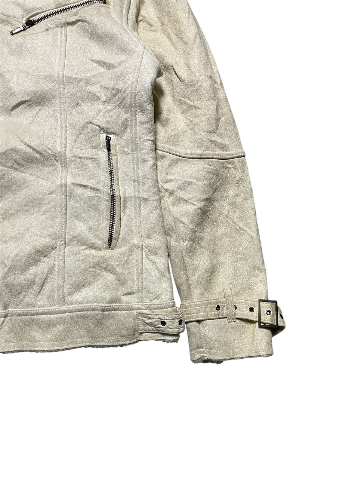 14th Addiction × If Six Was Nine × Le Grande Bleu (L.G.B.) 2000’s Urban Collection Faux Shearling Biker Style Jacket Size US M / EU 48-50 / 2 - 3 Thumbnail