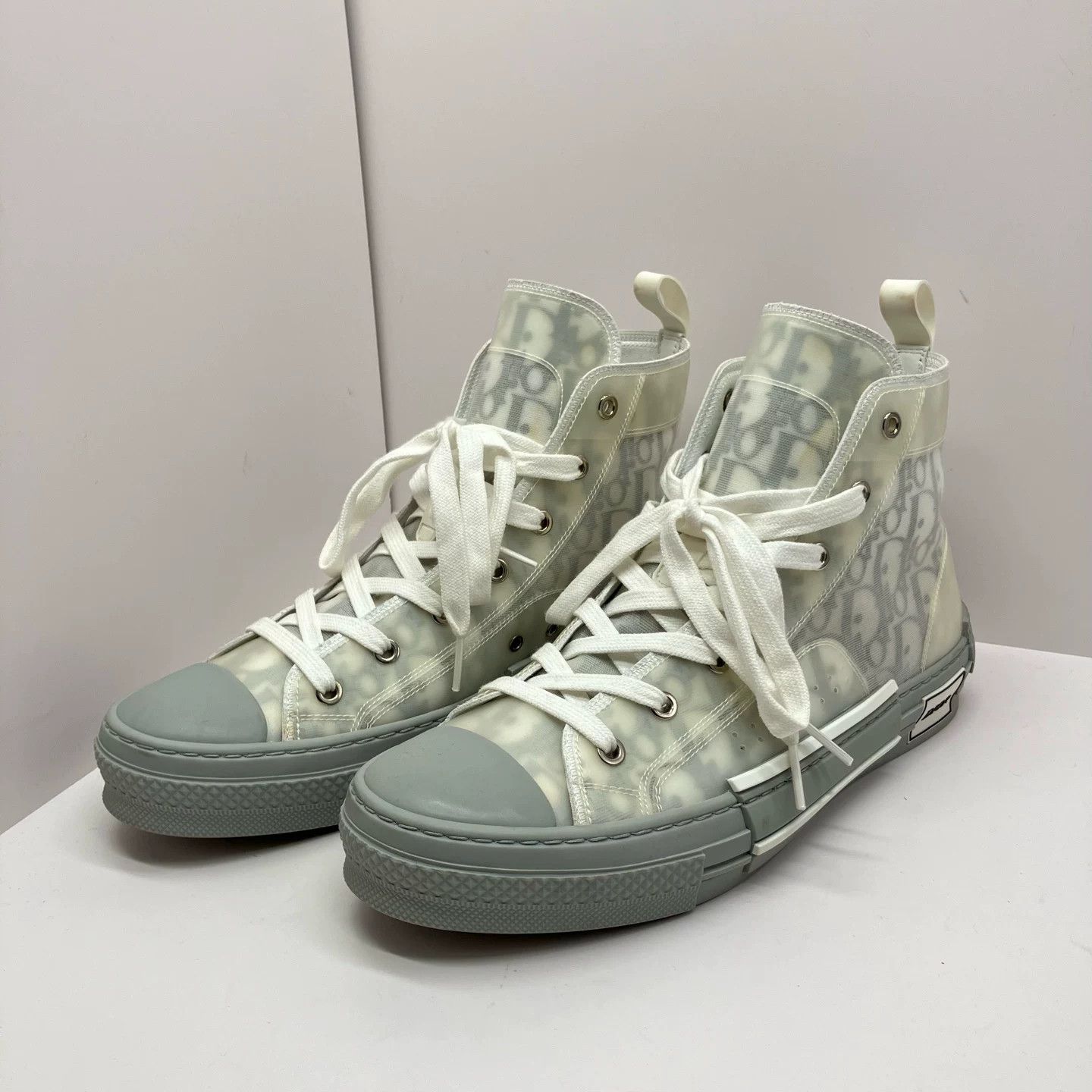 Dior dior b23 grey monogram high-top sneakers Size US 10 / EU 43 - 1 Thumbnail