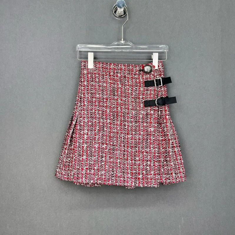 Max Mara MaxMara Red Cotton Half Skirt 0089 Size 26" / US 2 / IT 38 - 1 Thumbnail