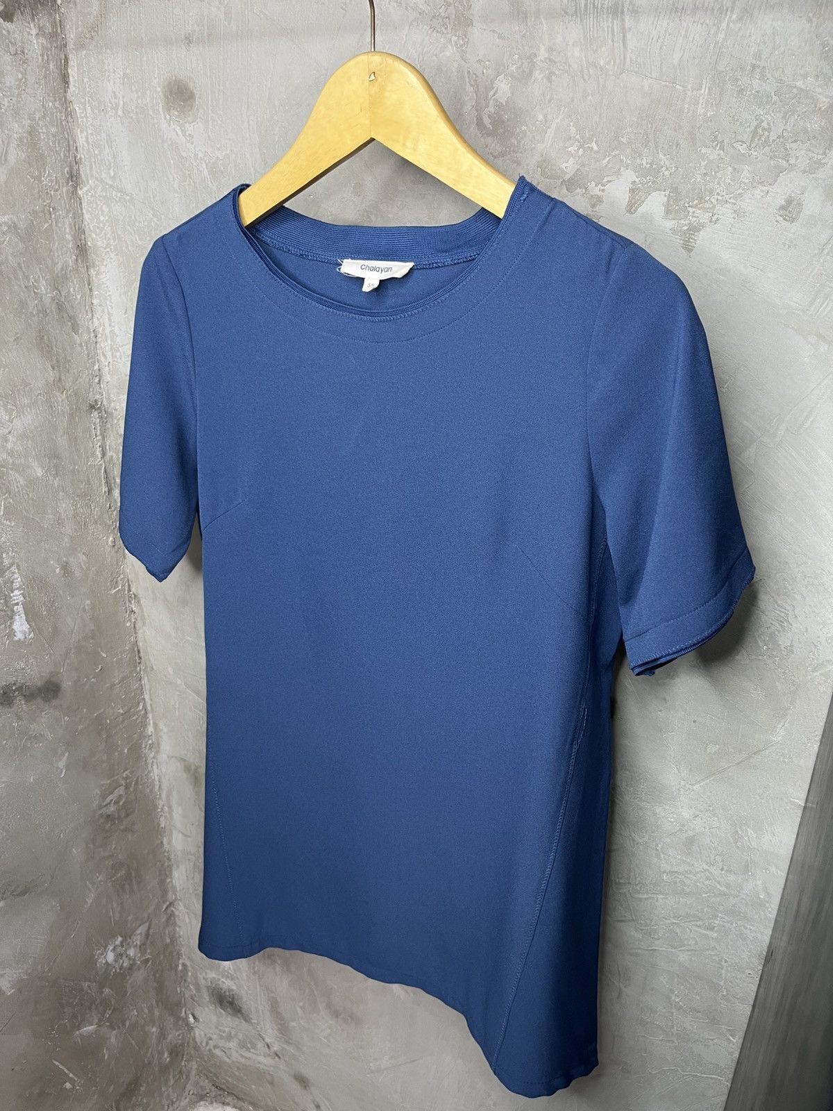 Hussein Chalayan Hussein Chalayan Minimalist Paneled Tee Cobalt Blue Size US M / EU 48-50 / 2 - 2 Thumbnail